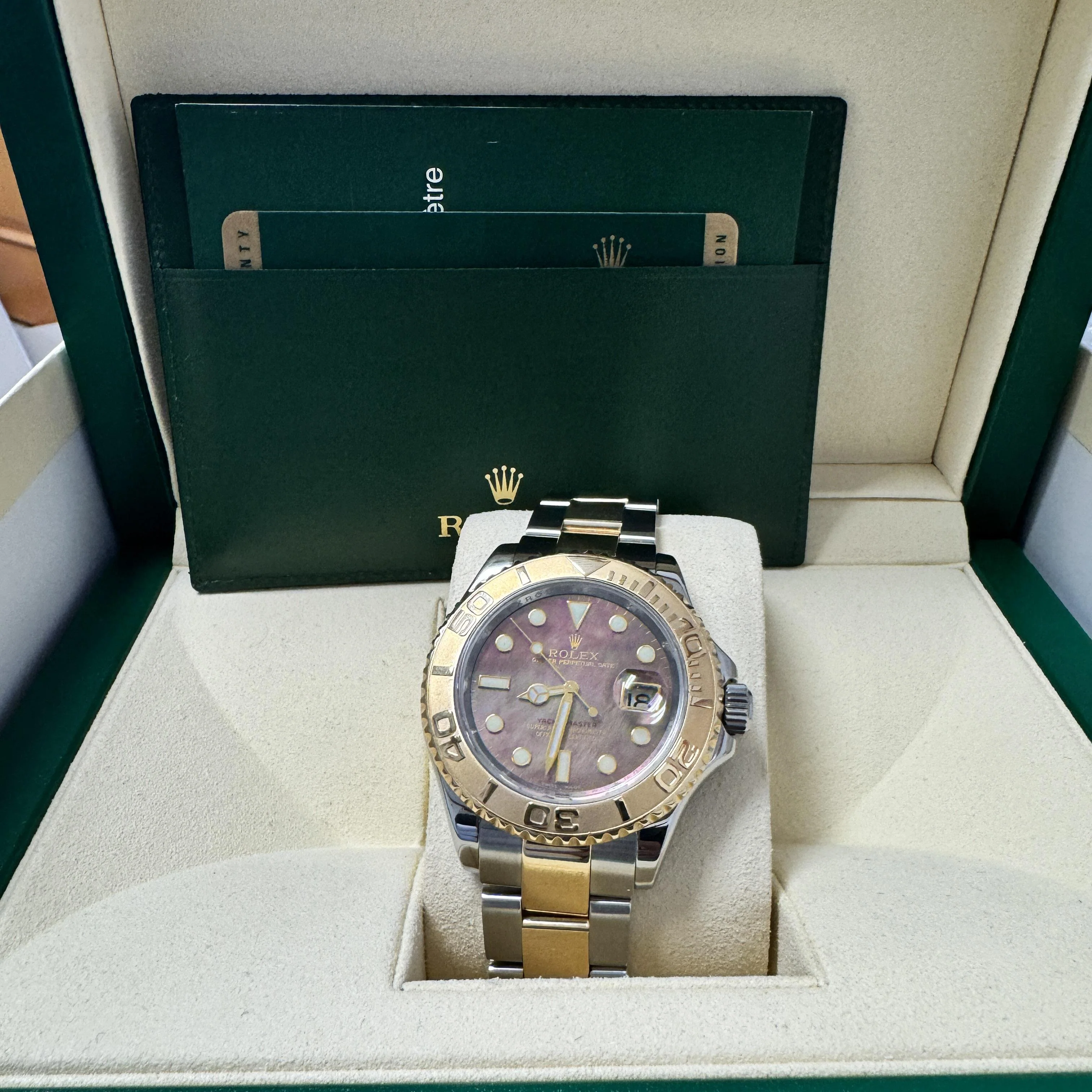 Rolex Yacht-Master 40 16623 Factory Black Mother of Pearl Dial 2 Tone Watch - Image 9