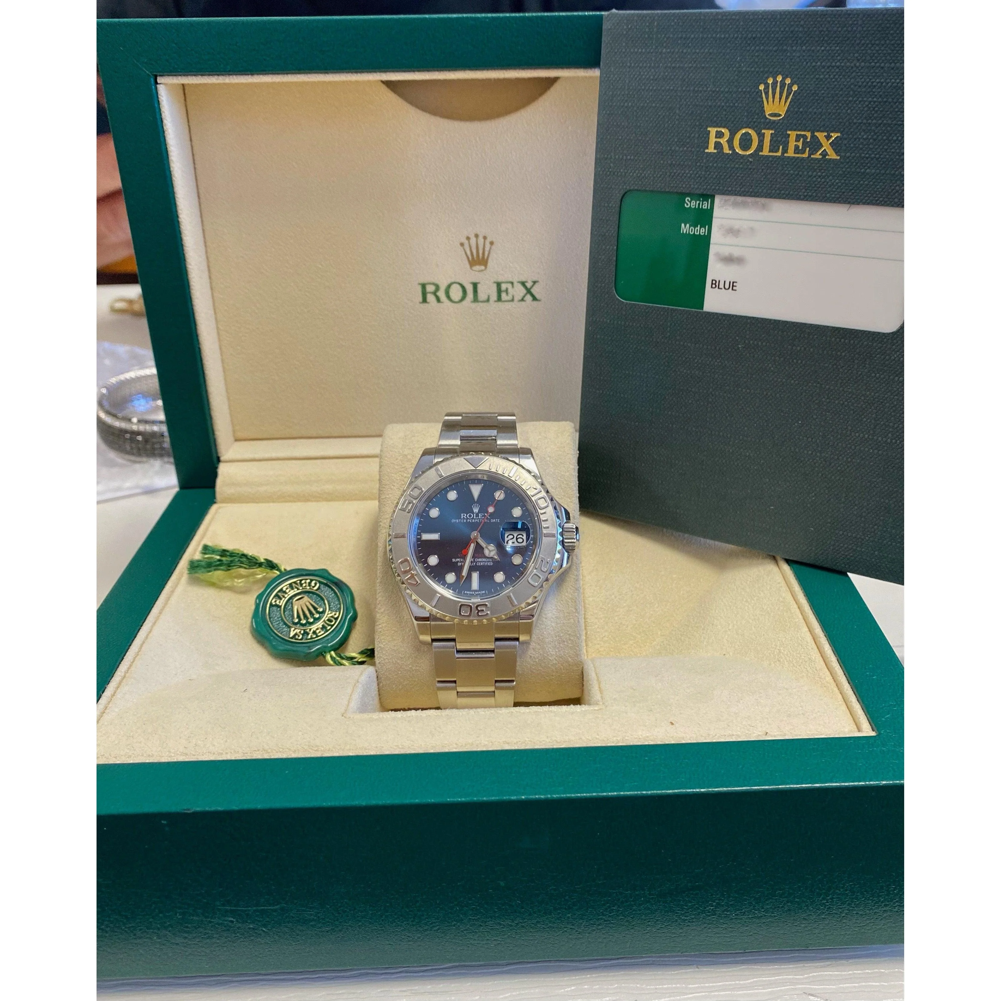 Rolex Yacht-Master 40mm Blue Face Platinum Bezel with Oyster Band - Image 7