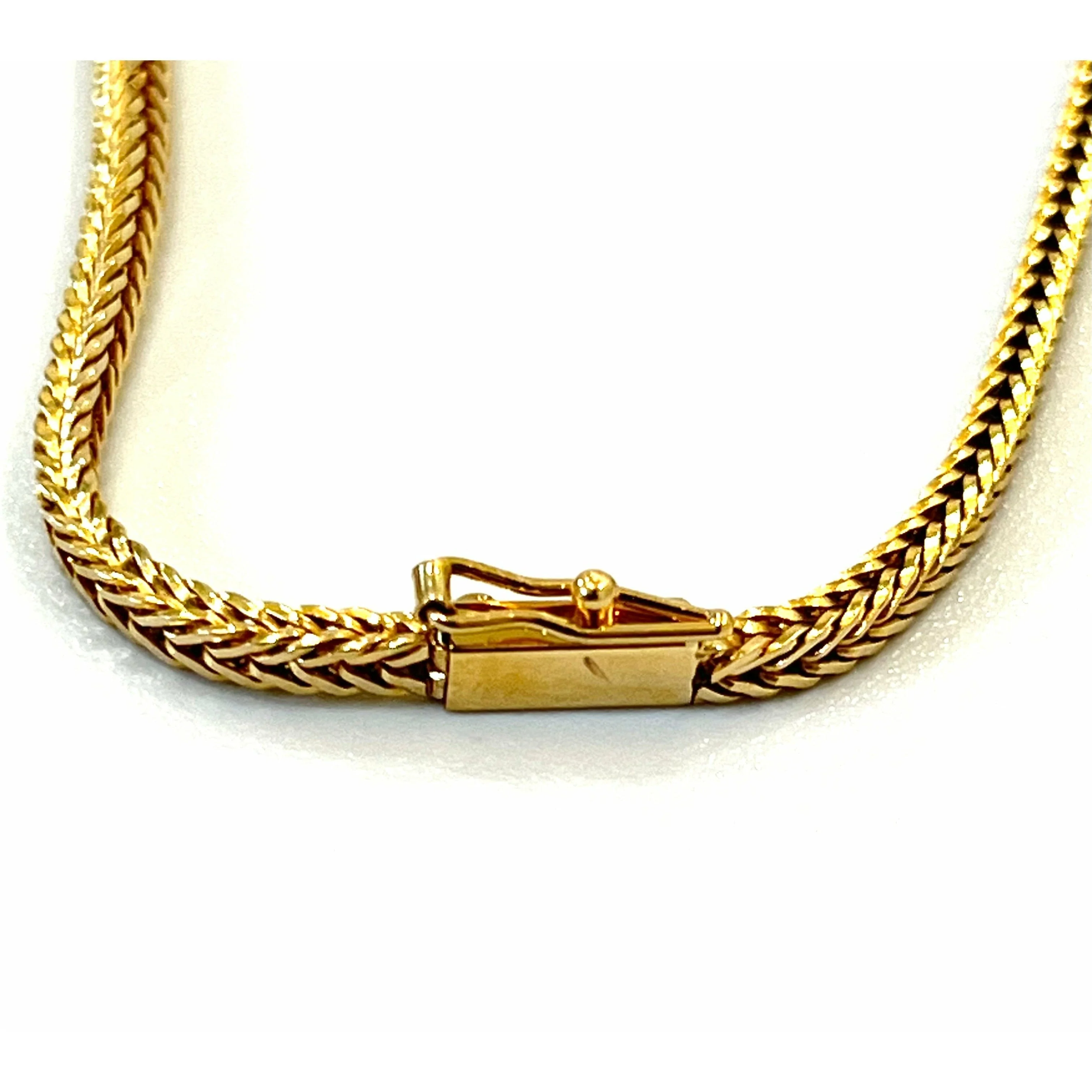 Ruby and Diamond Integral 14k Gold Cluster Necklace - Image 4