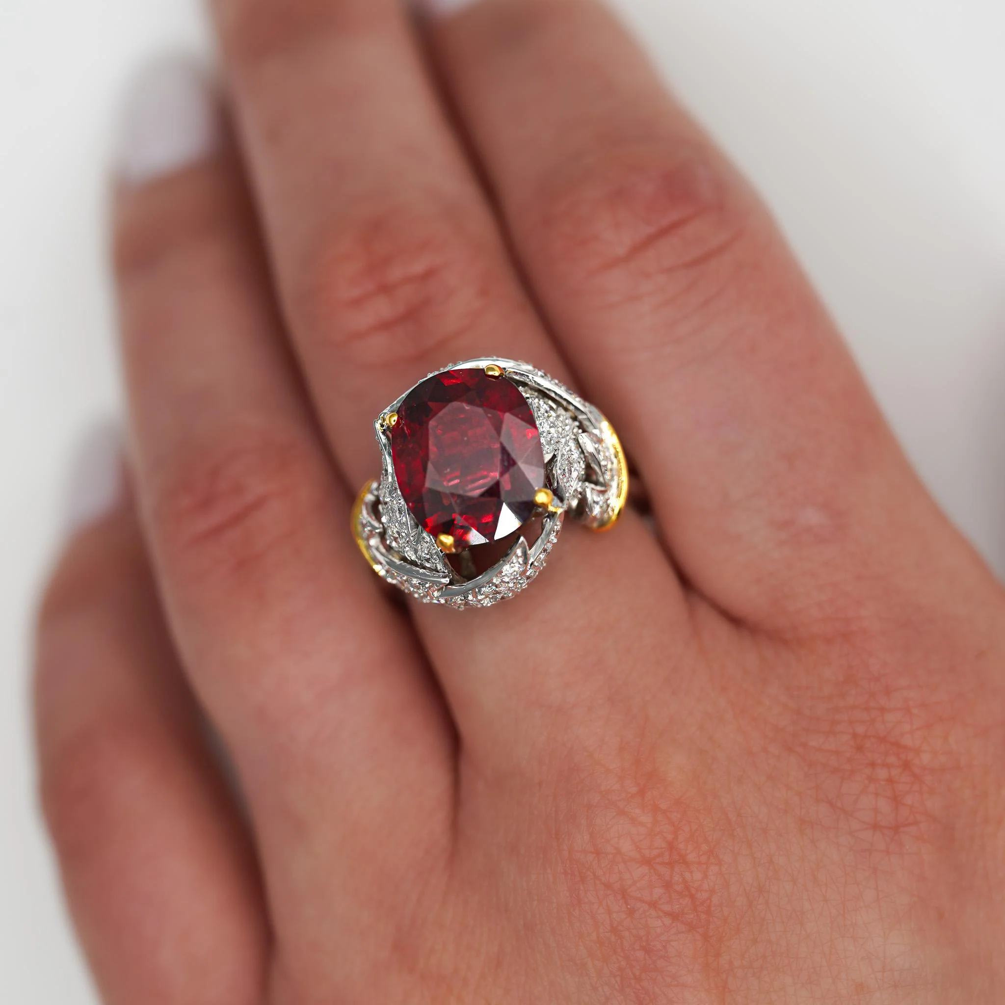 Schlumberger For Tiffany & Co. No Heat 6 Carat Ruby and Diamond Ring - Image 8
