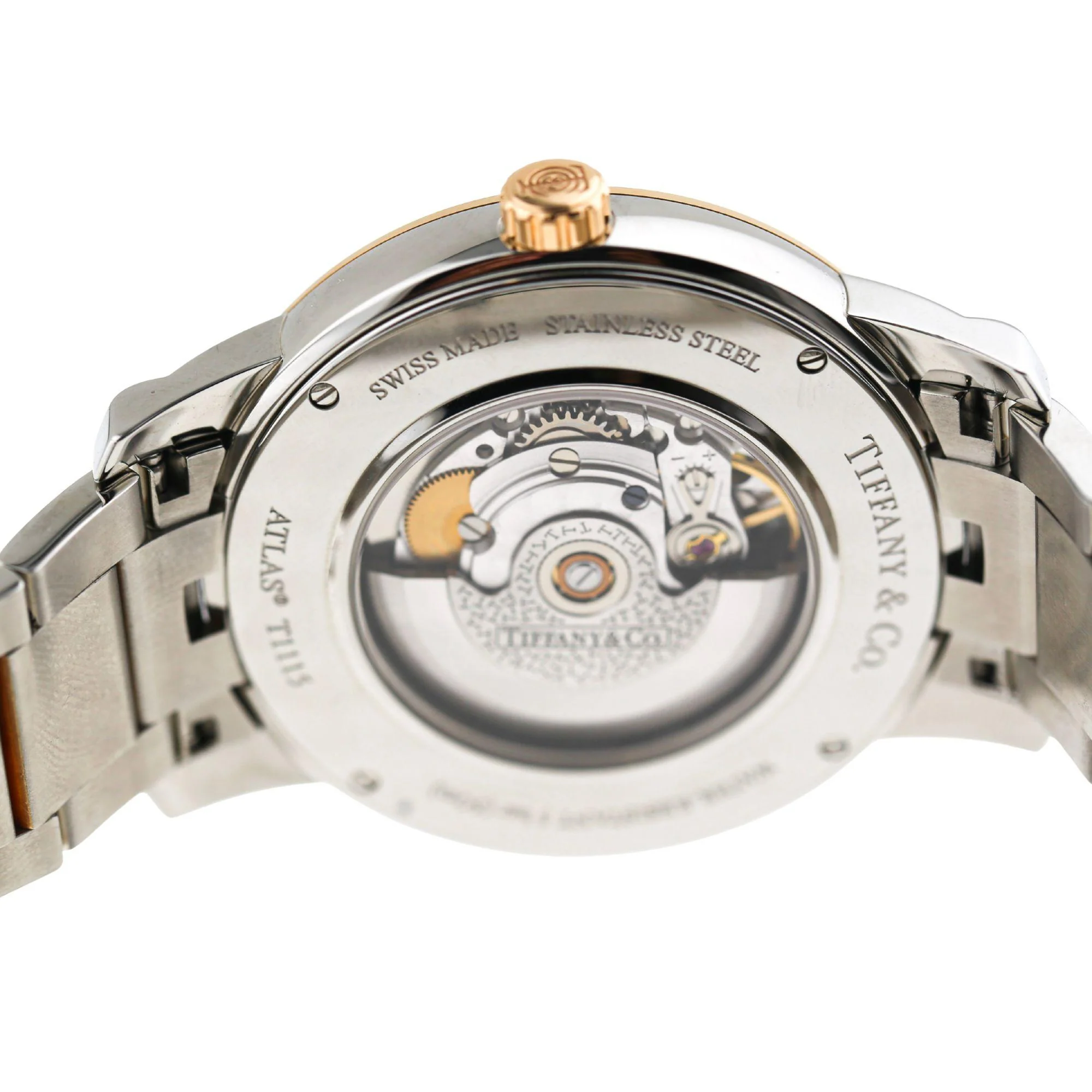 Tiffany & Co Atlas T1115 42mm Automatic 18K Rose Gold Steel 2 Tone Watch - Image 2
