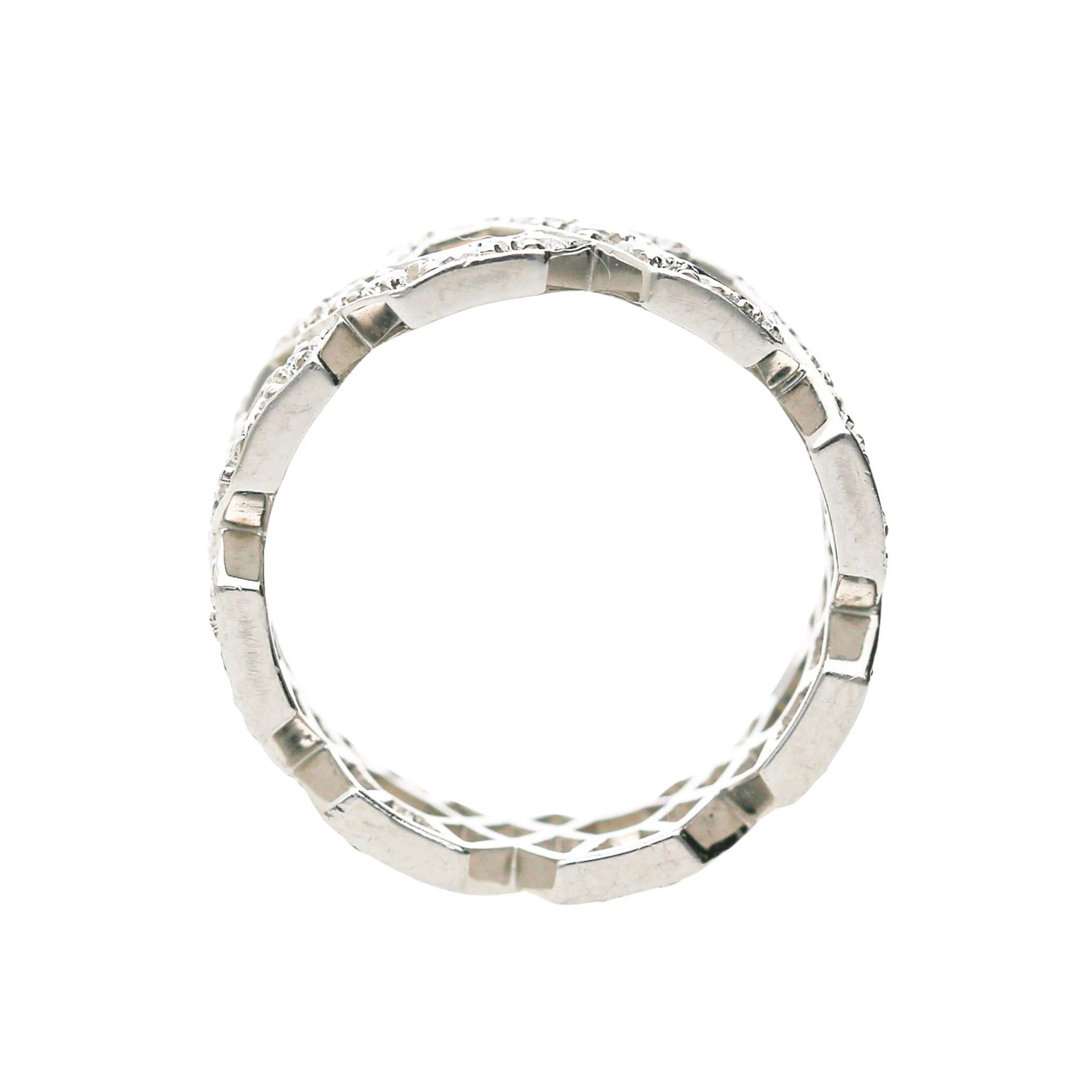 Tiffany & Co Hexagon 1.2 Carat Diamond Platinum Eternity Band Ring - Image 3
