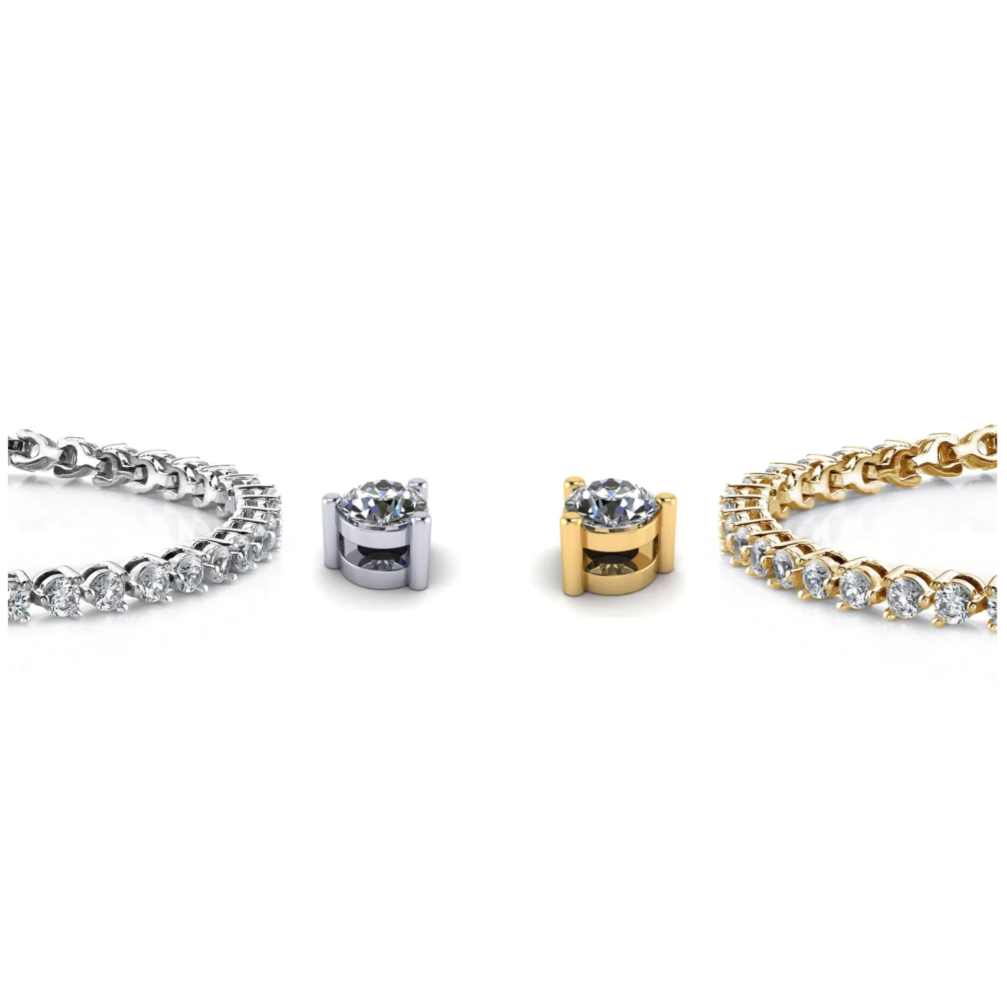 2-10 Carat Natural Diamond 3-Prong 14k Tennis Bracelet - Image 8