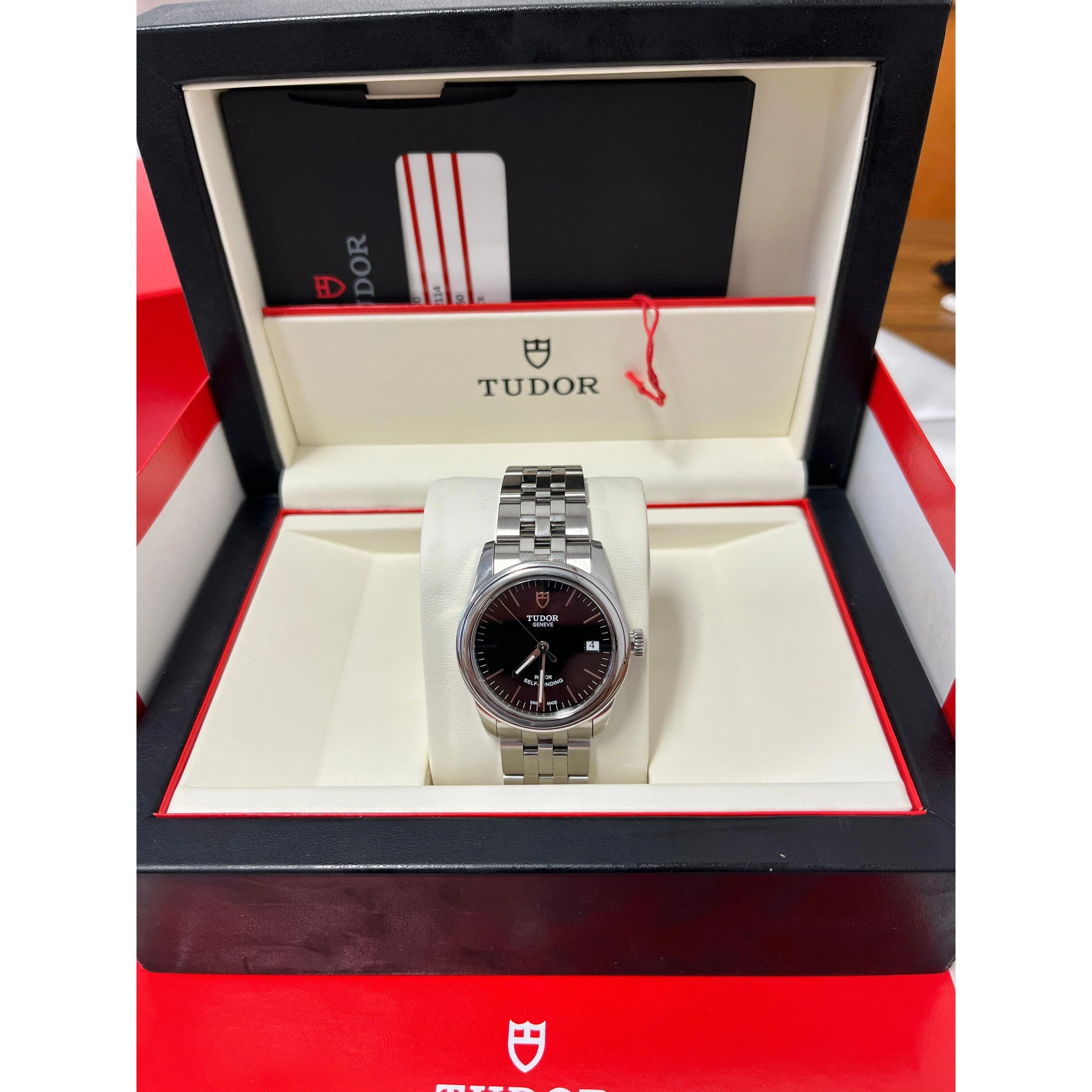 Tudor Glamour Date 55000 Black Dial 36mm Mens Watch w/ Box and Card - Image 2
