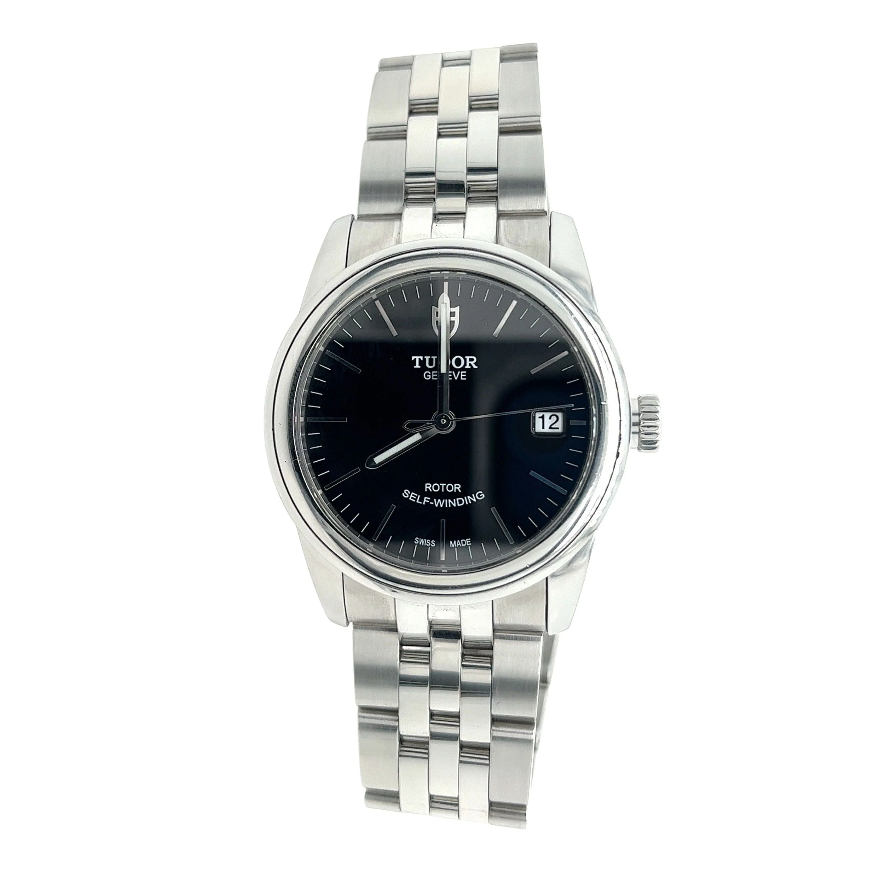 Tudor Glamour Date 55000 Black Dial 36mm Mens Watch w/ Box and Card - Image 5