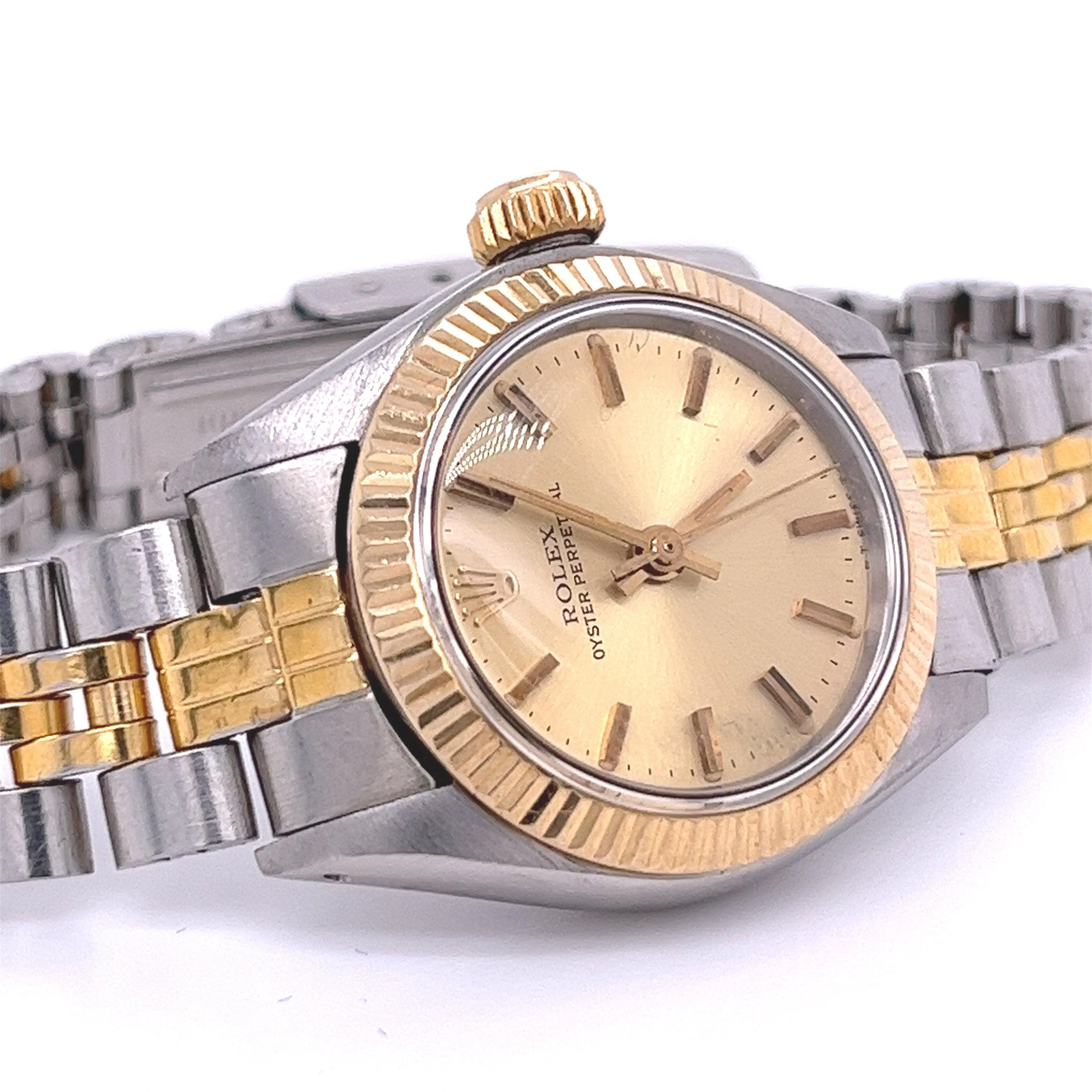 Two Tone Ladies Rolex Ref. 6619 25mm Dial Oyster Perpetual Watch - Image 3
