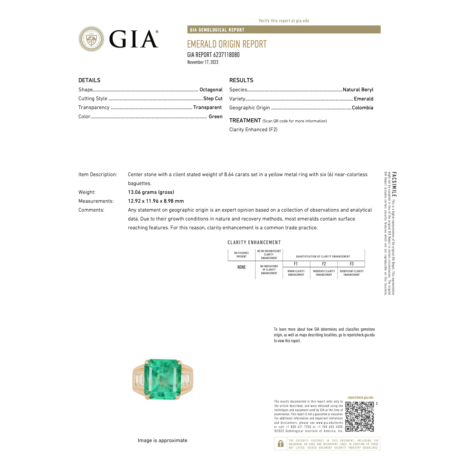 GIA 8.64 Ct Colombian Emerald & Diamond Men's Ring 18K Gold - Image 13