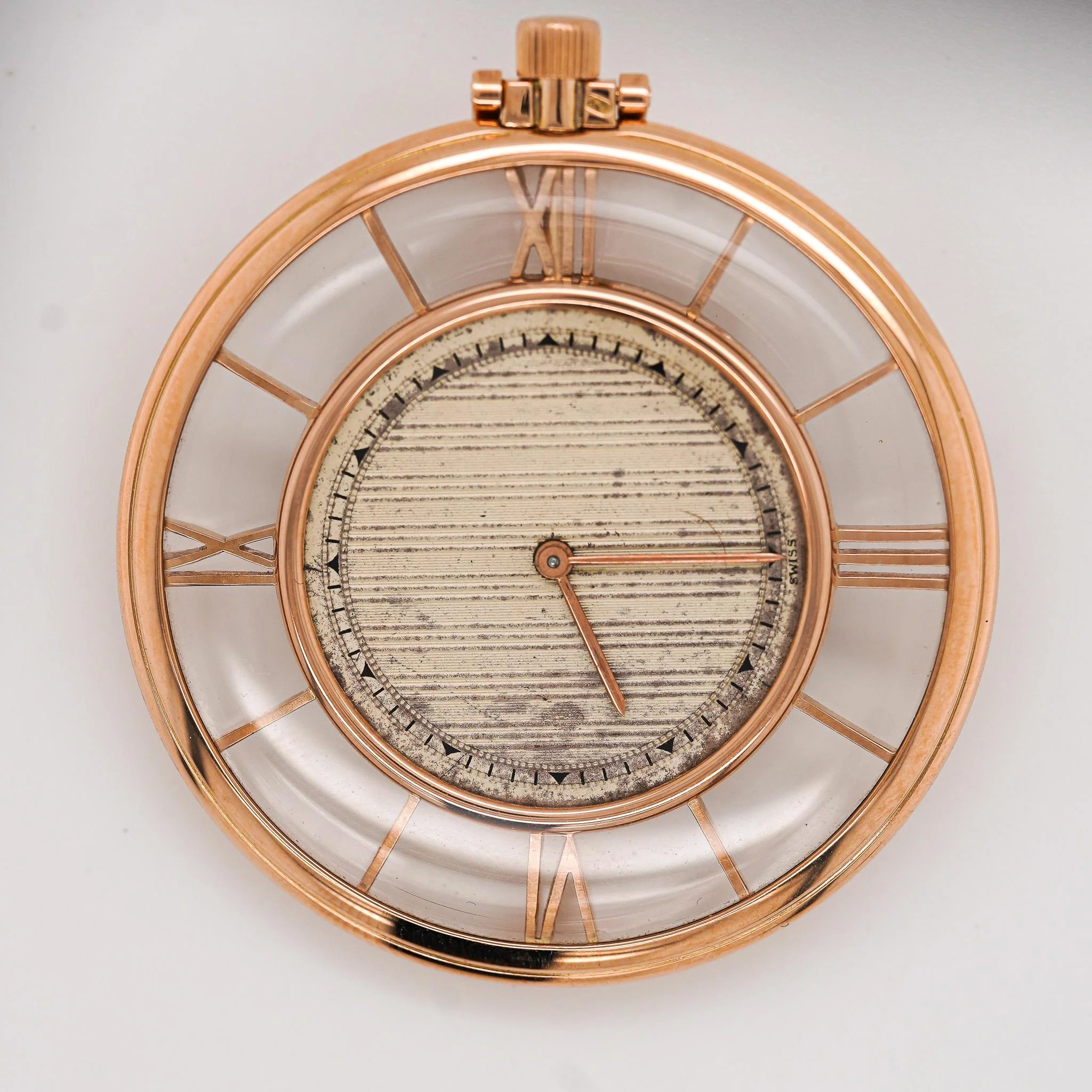 Vacheron Constantin 4798 Skeleton Roman Bezel 18K Rose Gold Pocket Watch - Image 3