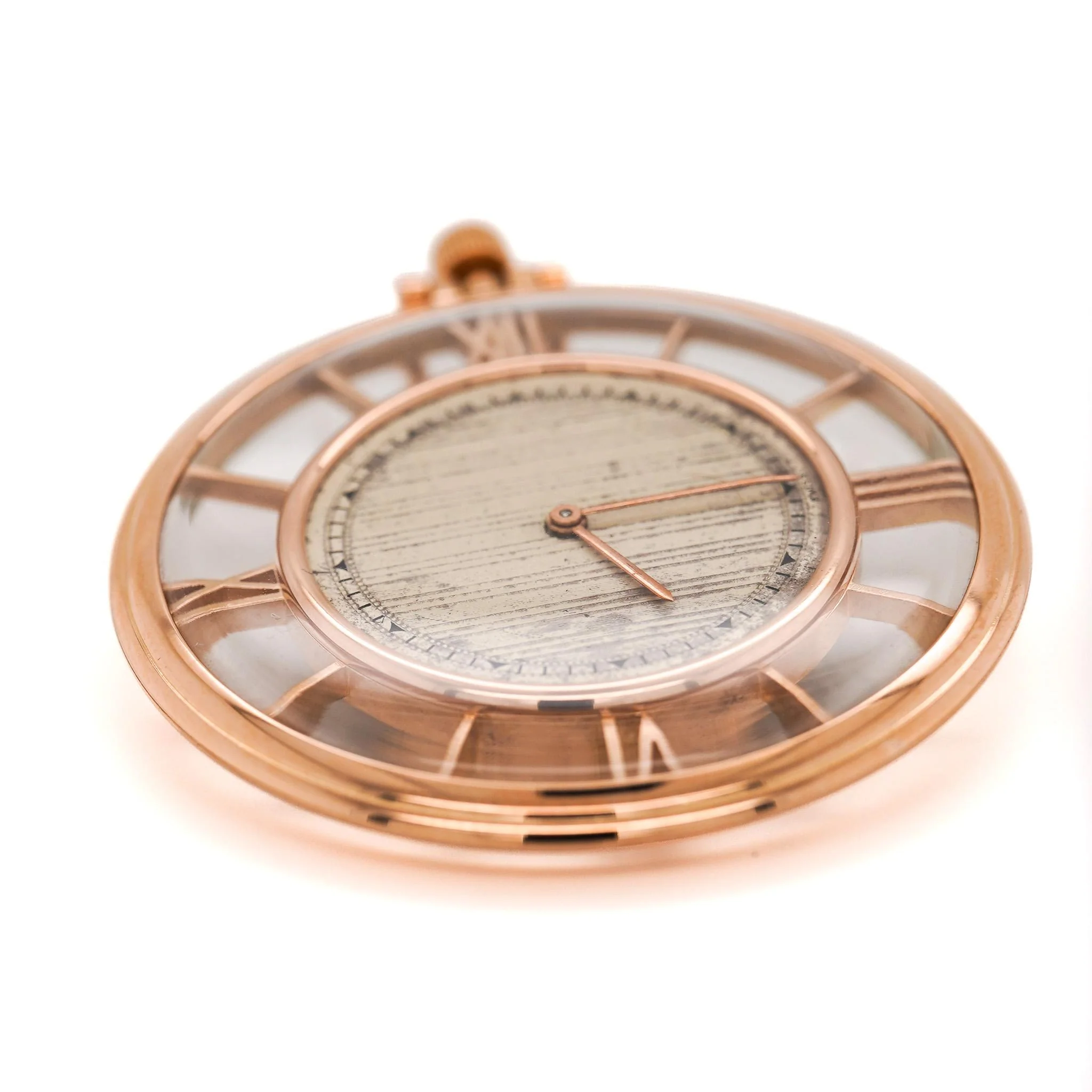 Vacheron Constantin 4798 Skeleton Roman Bezel 18K Rose Gold Pocket Watch - Image 4