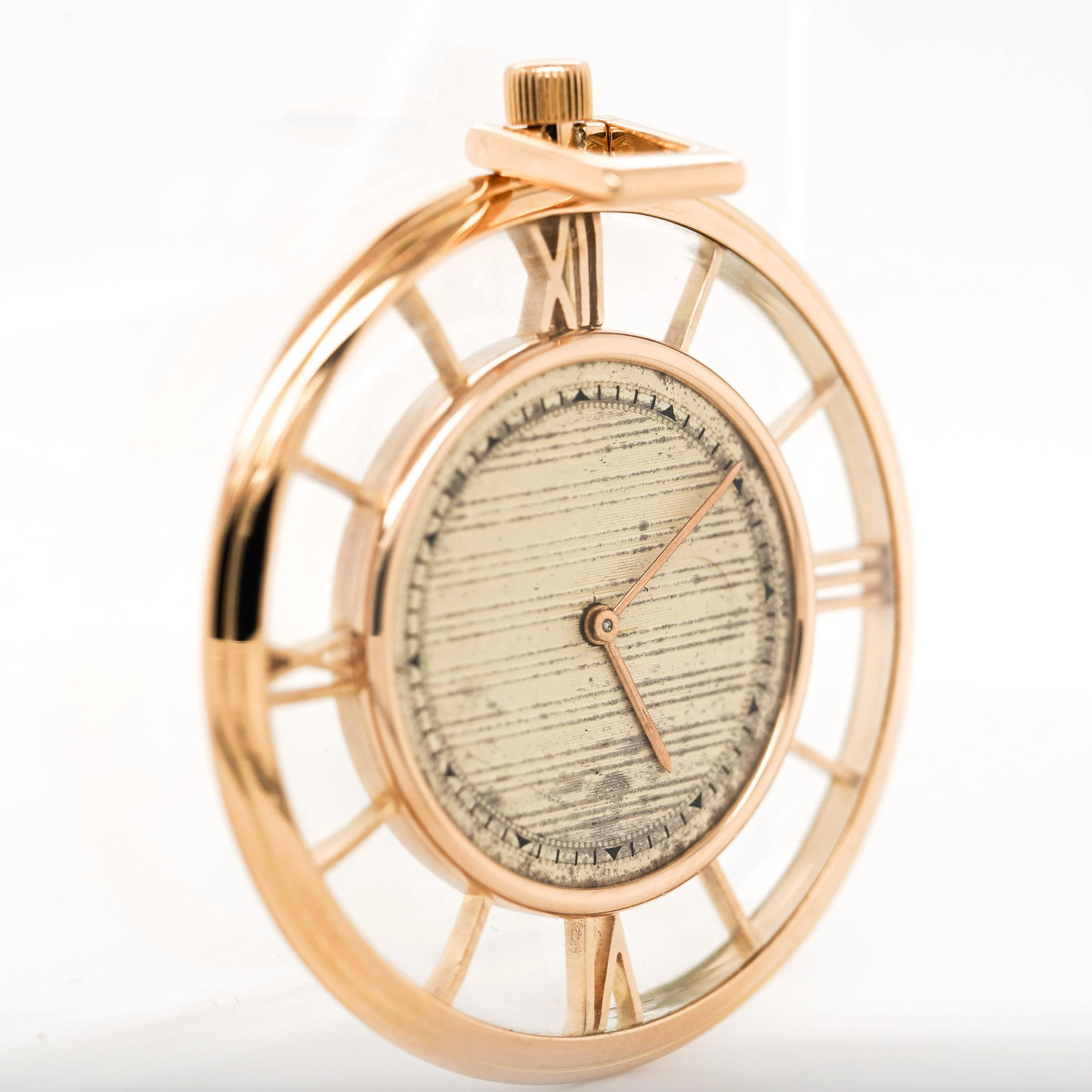 Vacheron Constantin 4798 Skeleton Roman Bezel 18K Rose Gold Pocket Watch - Image 6