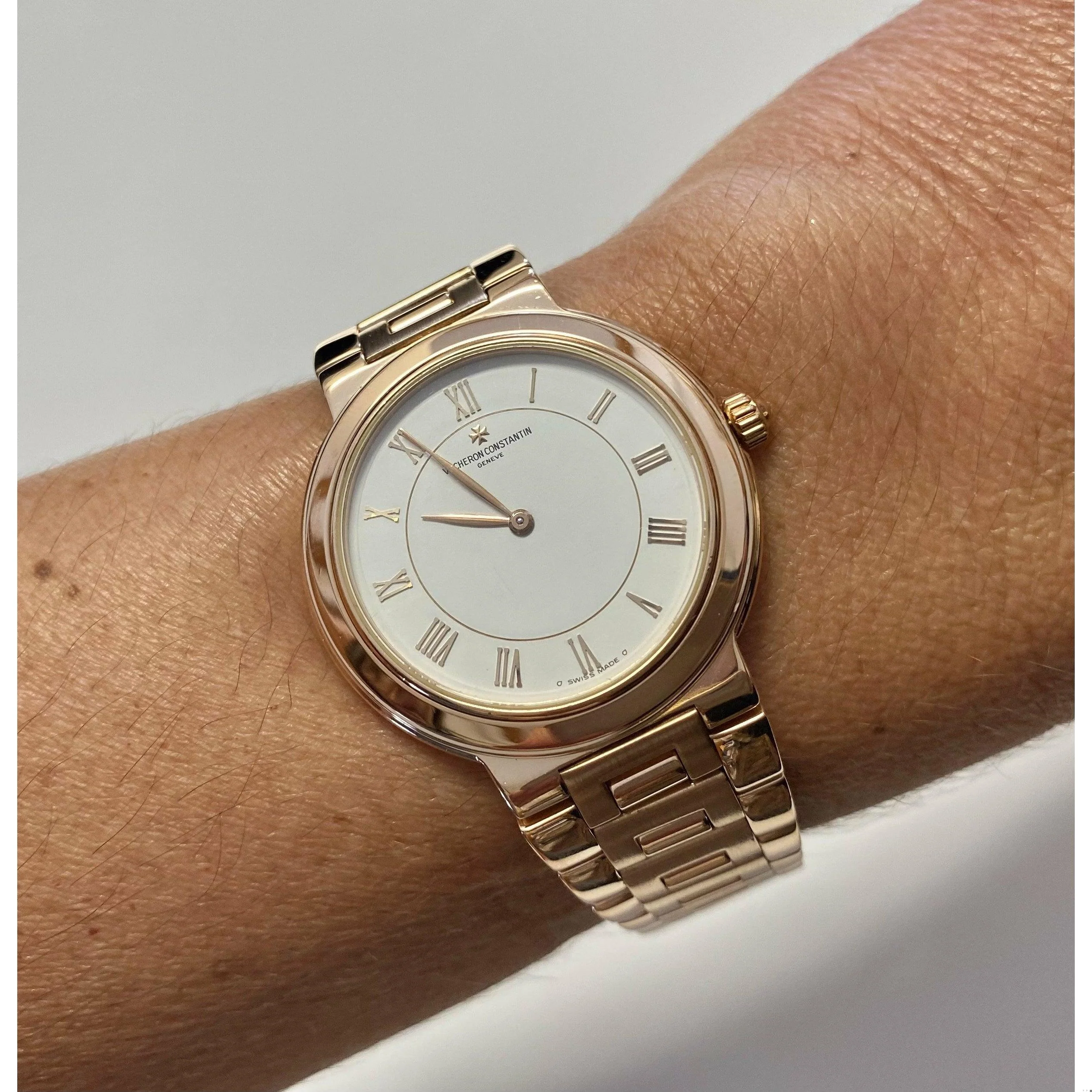 Vacheron Constantin Sovereign 18K Rose Gold 32mm Watch - Image 10