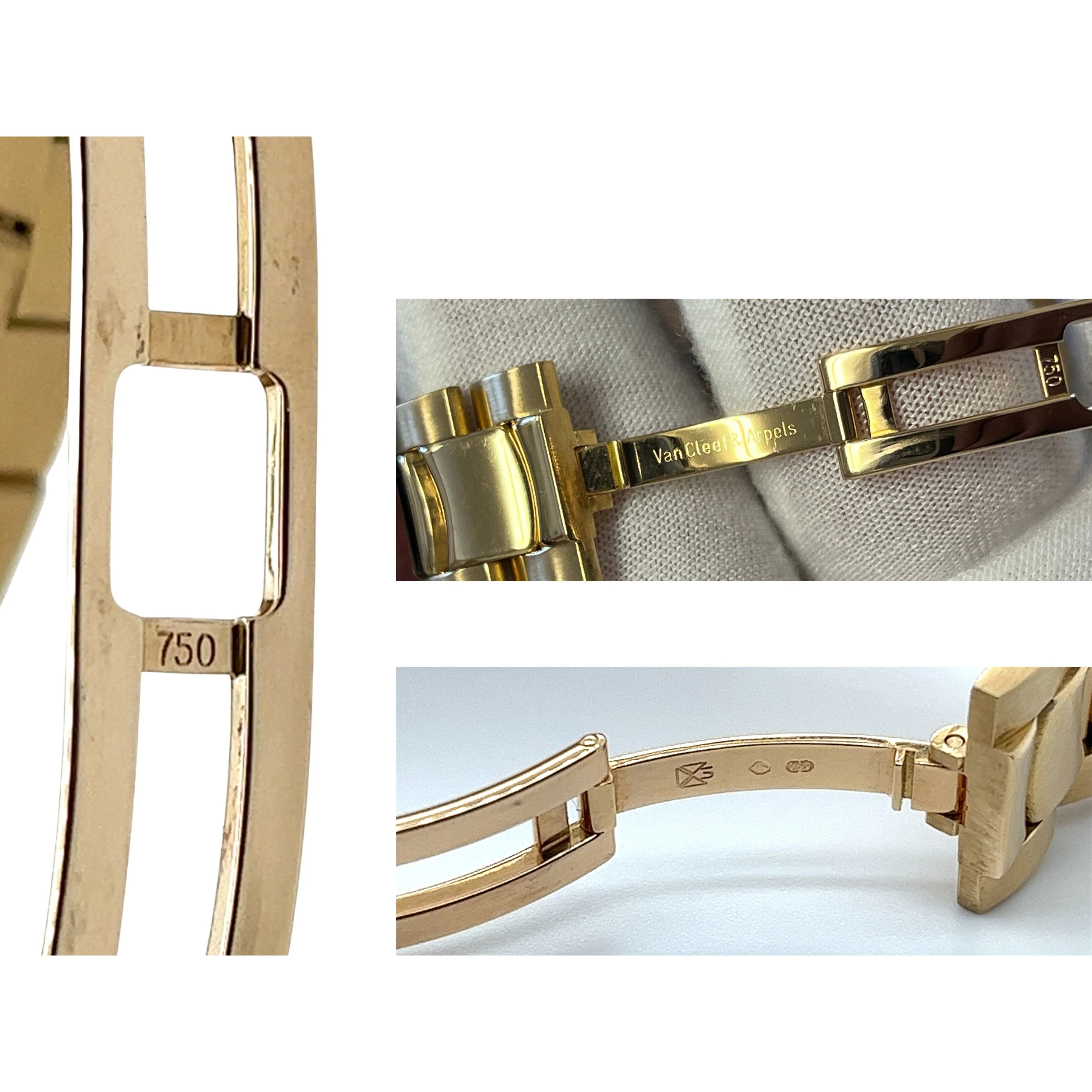 Van Cleef & Arpels 18K Gold 37MM Black Dial Automatic Watch in Gold Bracelet - Image 6