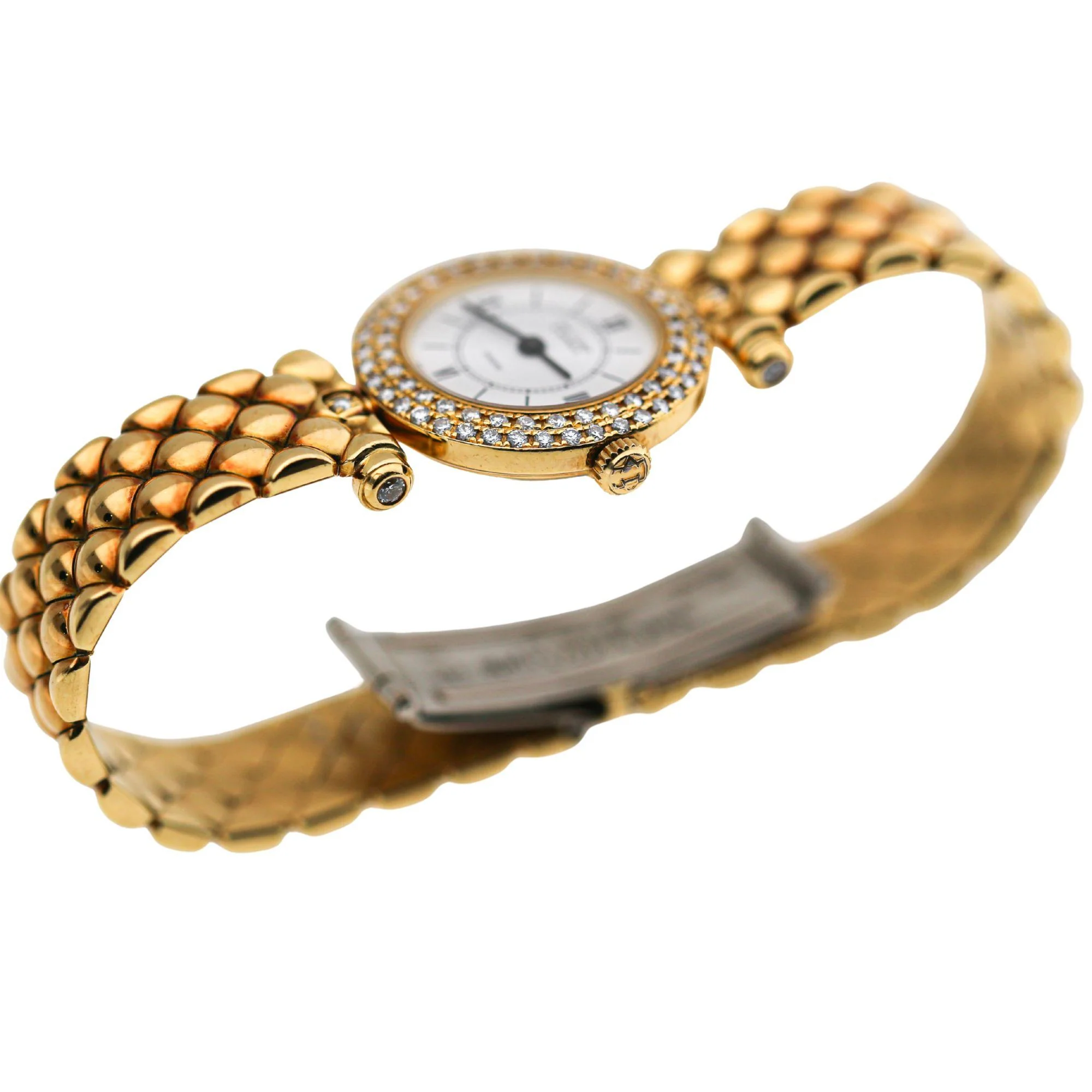 Van Cleef & Arpels Paris Classique 18K Gold Diamond Bezel Ladies Watch - Image 2
