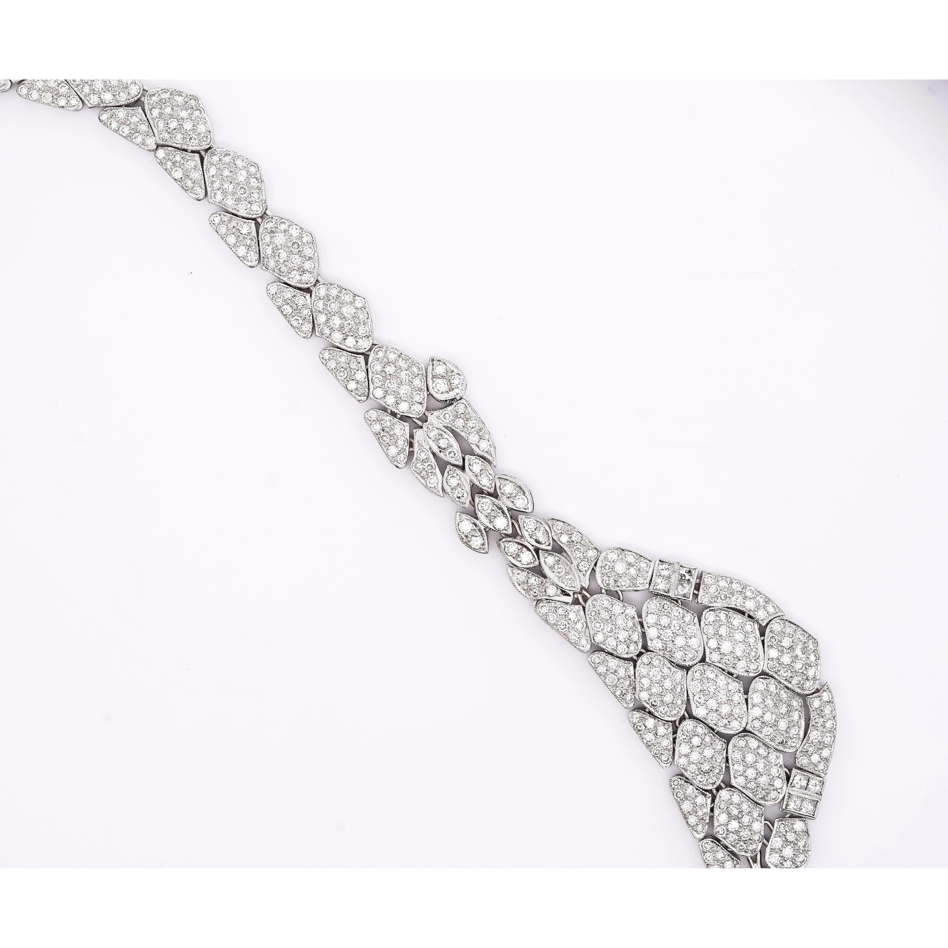 Vintage 17.6 Carat Round Diamond Pave Choker Necklace - Image 4