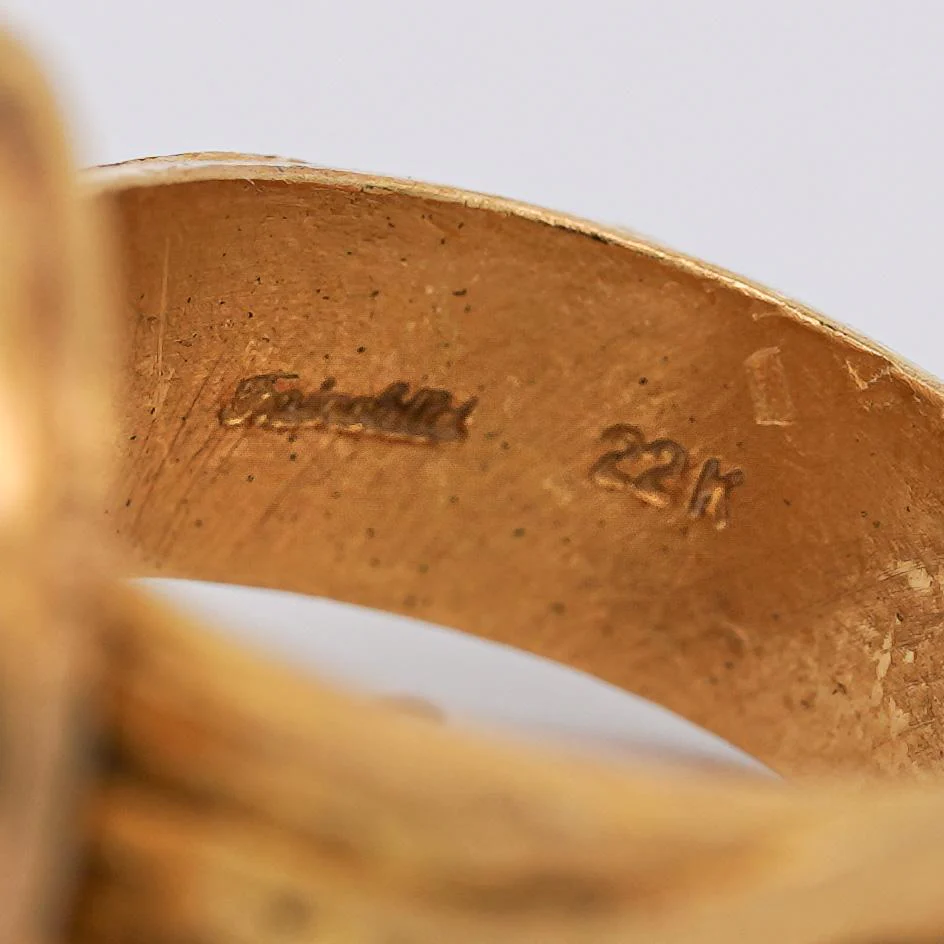 Vintage 22K Yellow Gold Alexander III the Great Antique Roman Coin Ring - Image 5