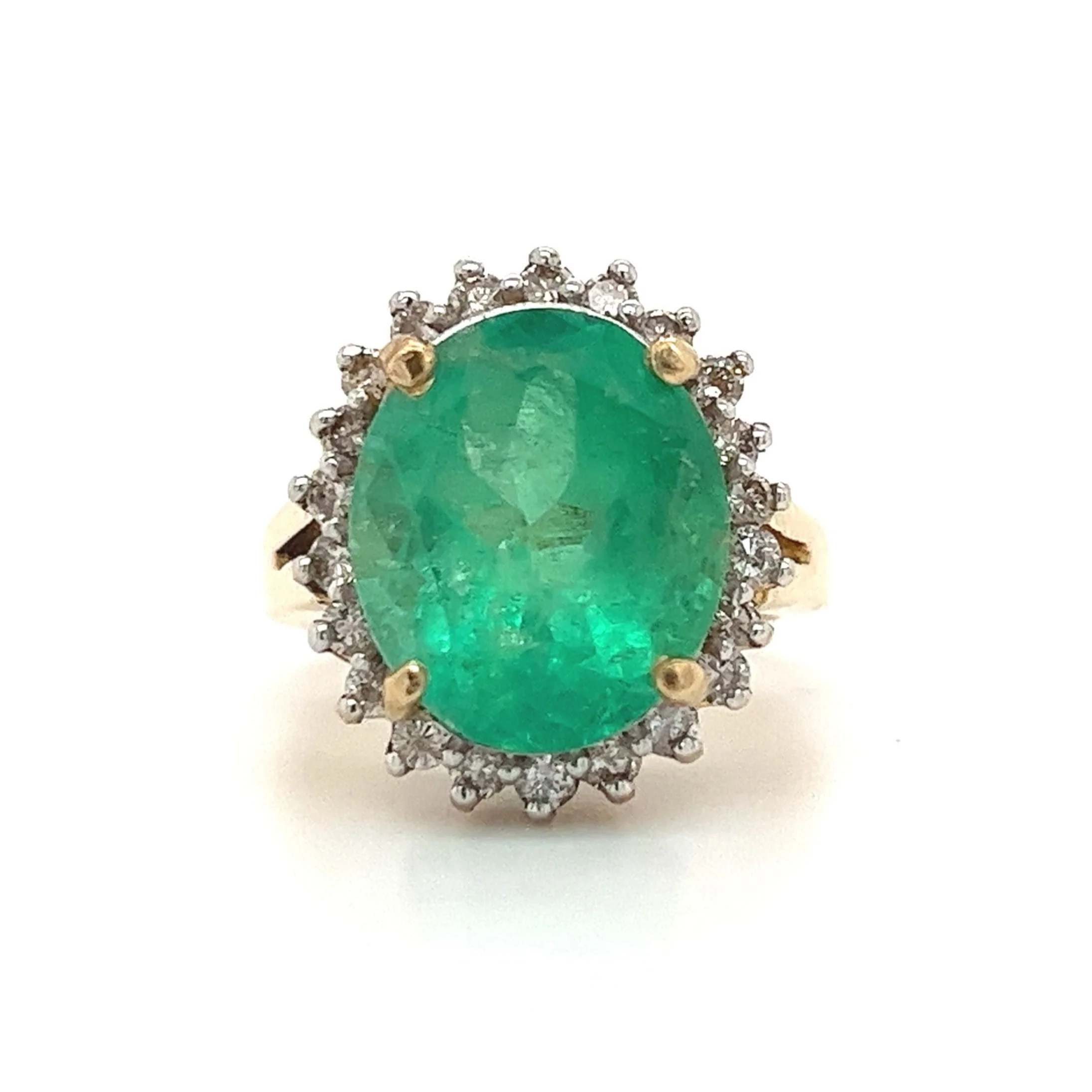 Vintage 6.88 carat Colombian Emerald in 14k yellow gold ring - Image 5