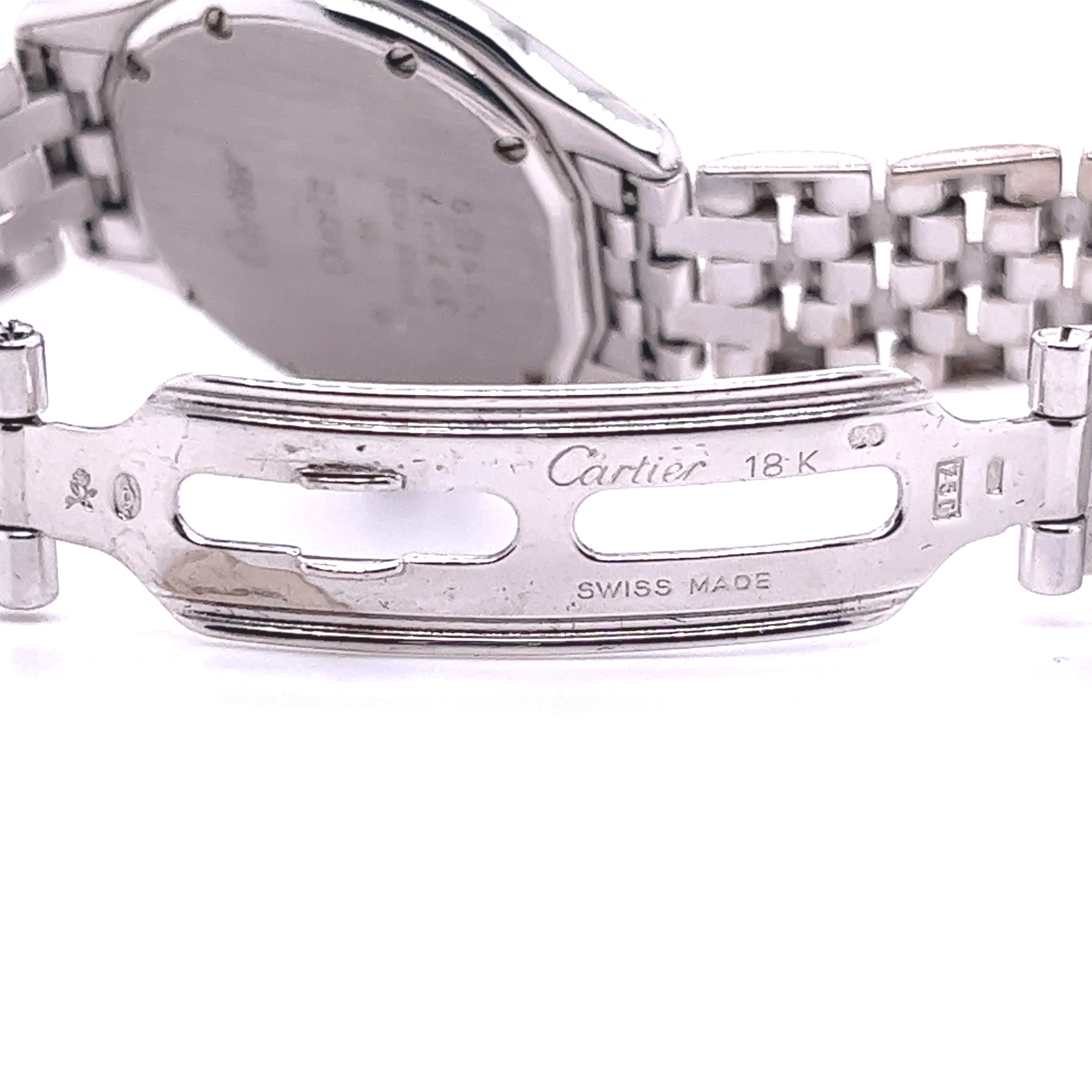 Vintage Cartier 28mm Round Dial Ballon Watch in 18k White Gold with Diamonds - Image 4
