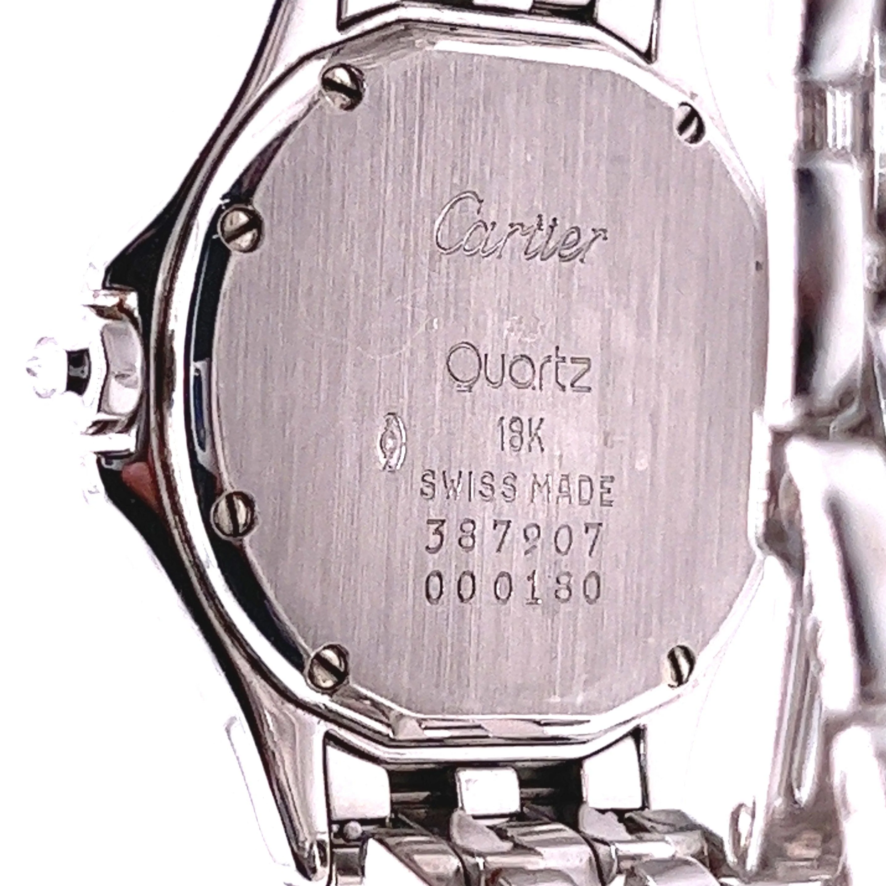 Vintage Cartier 28mm Round Dial Ballon Watch in 18k White Gold with Diamonds - Image 7