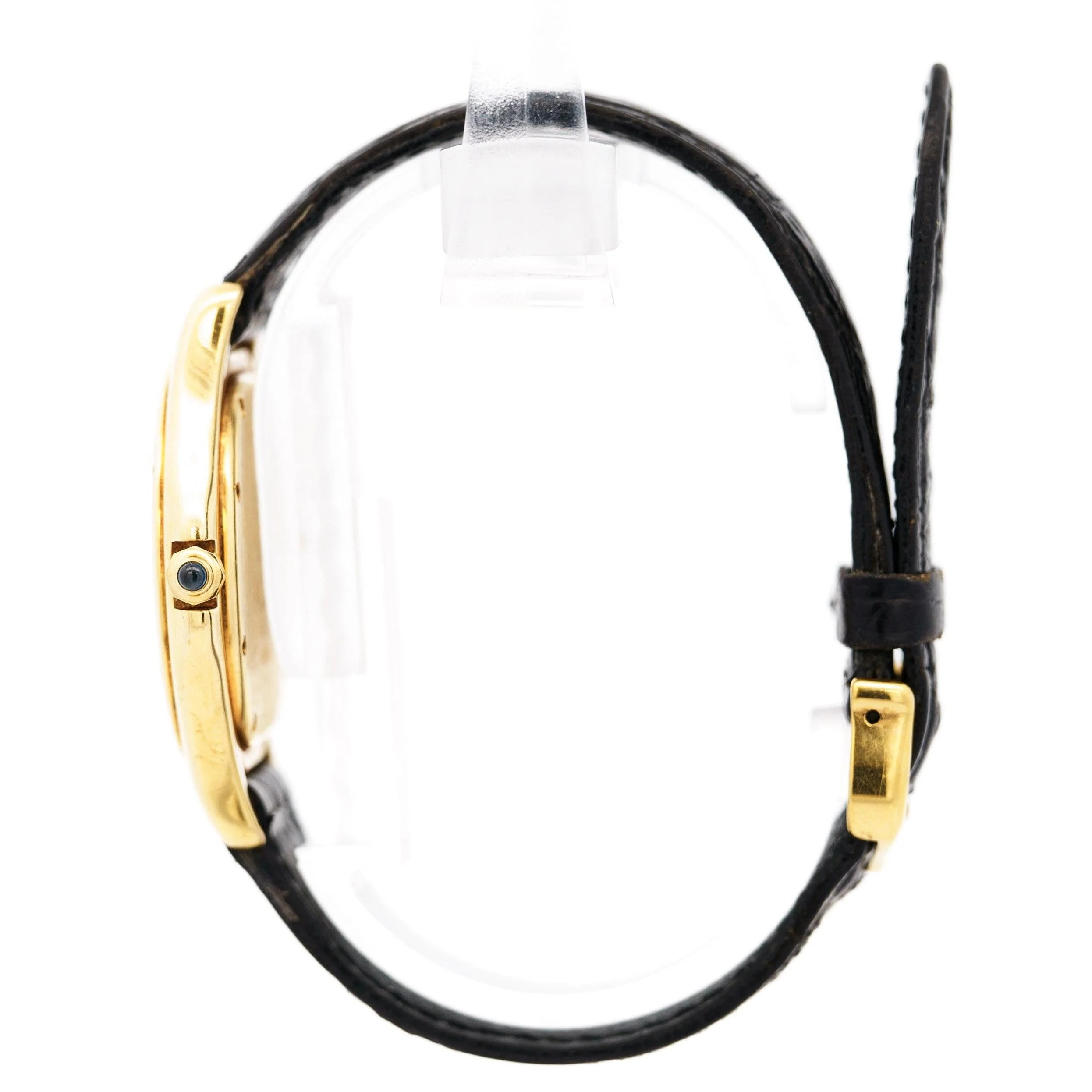 Vintage Cartier Cougar 116000R Watch 33mm in 18K Gold and Leather - Image 3