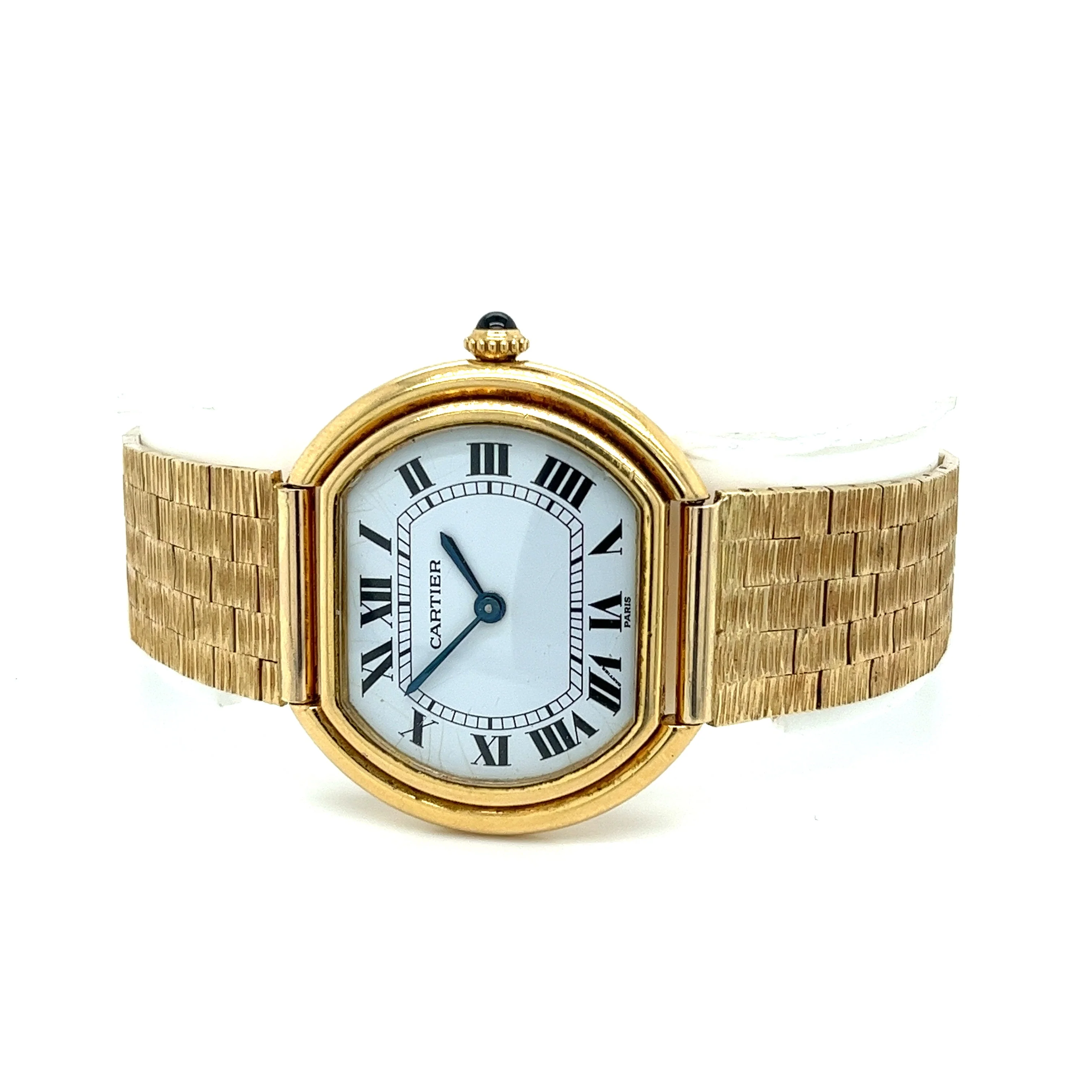 Vintage Cartier Paris 18K Gold Ladies Manual Wind Watch - Image 7