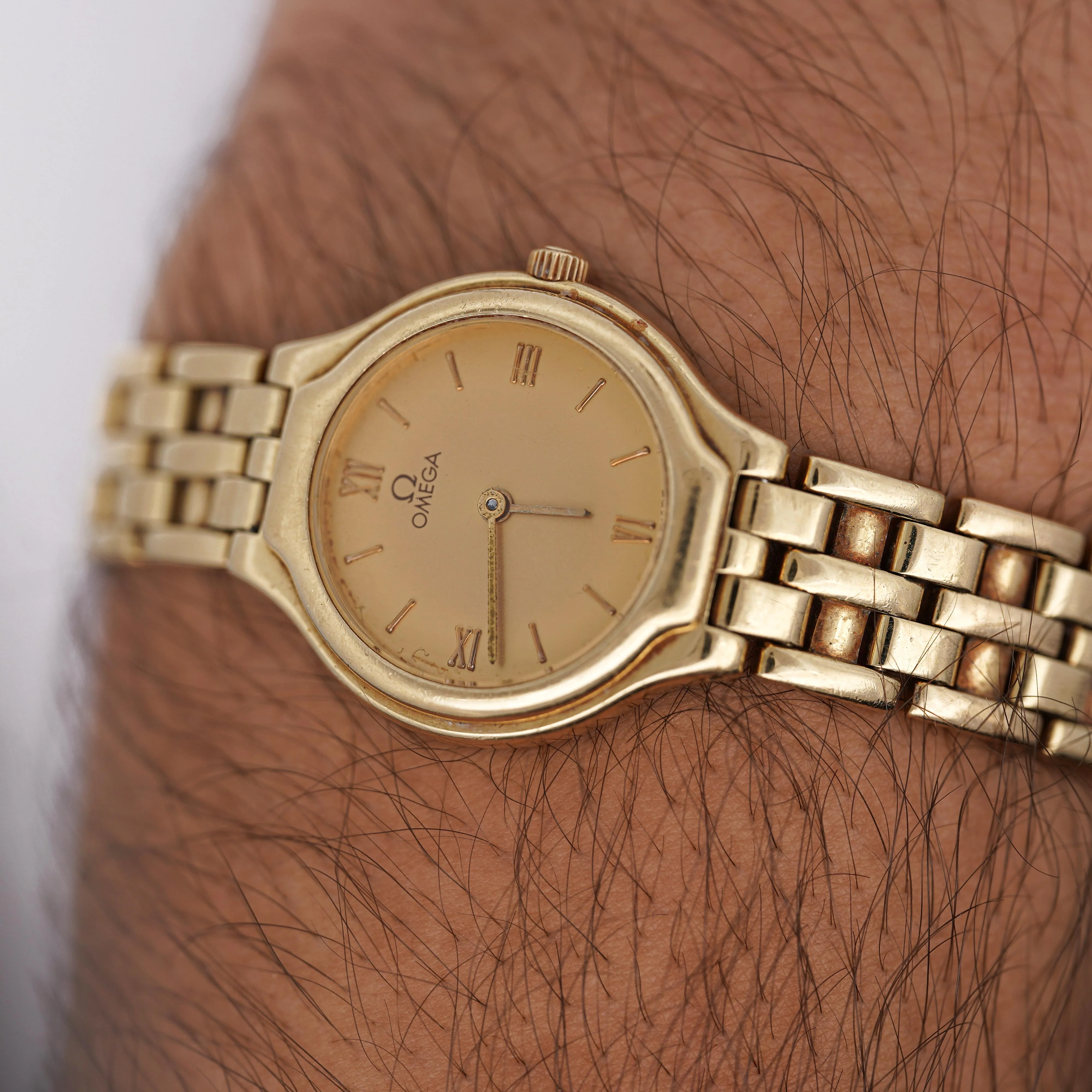 Vintage Omega Deville 18K Gold Classic Watch with Box & Papers - Image 4