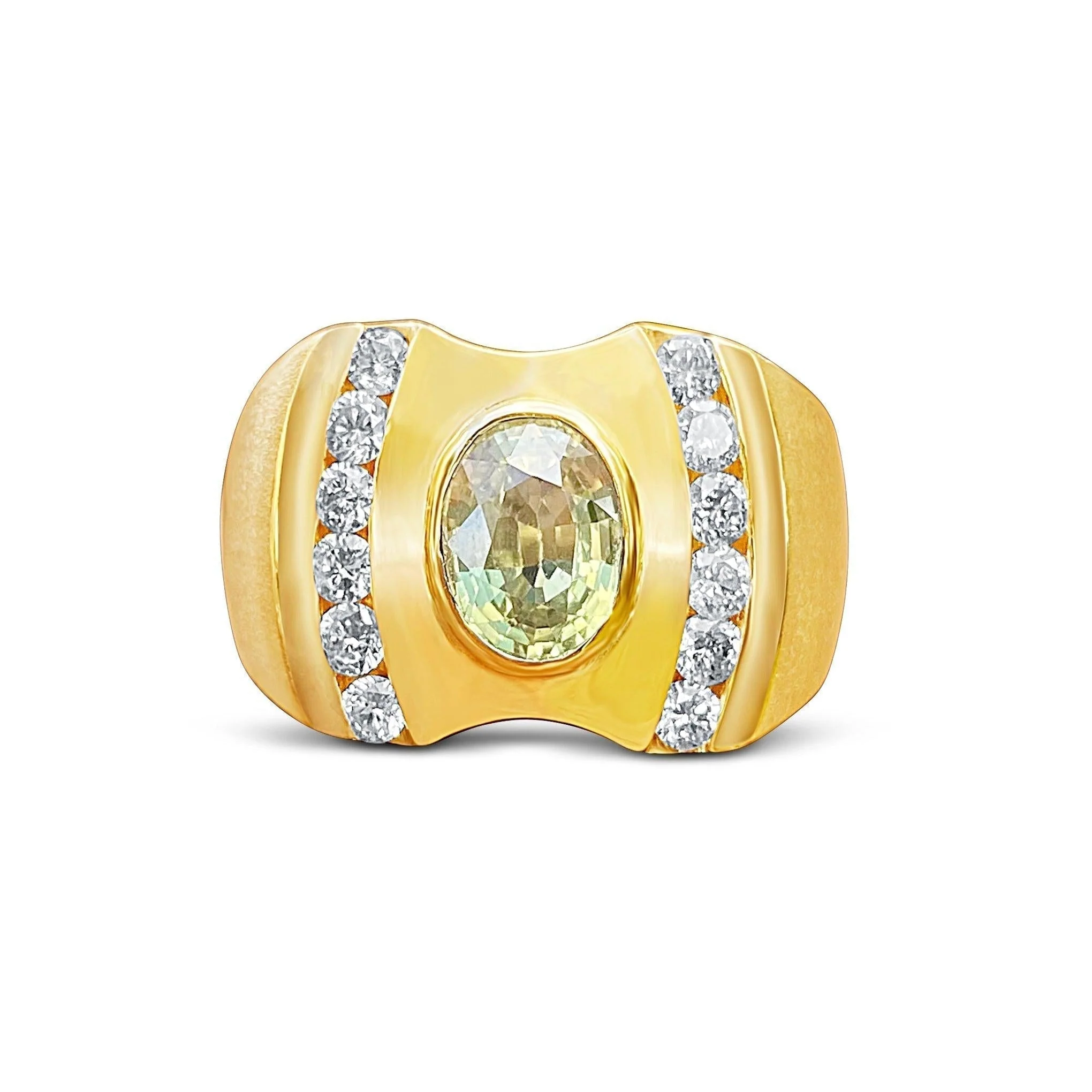 Vintage Yellow Sapphire Mens Ring - Image 5