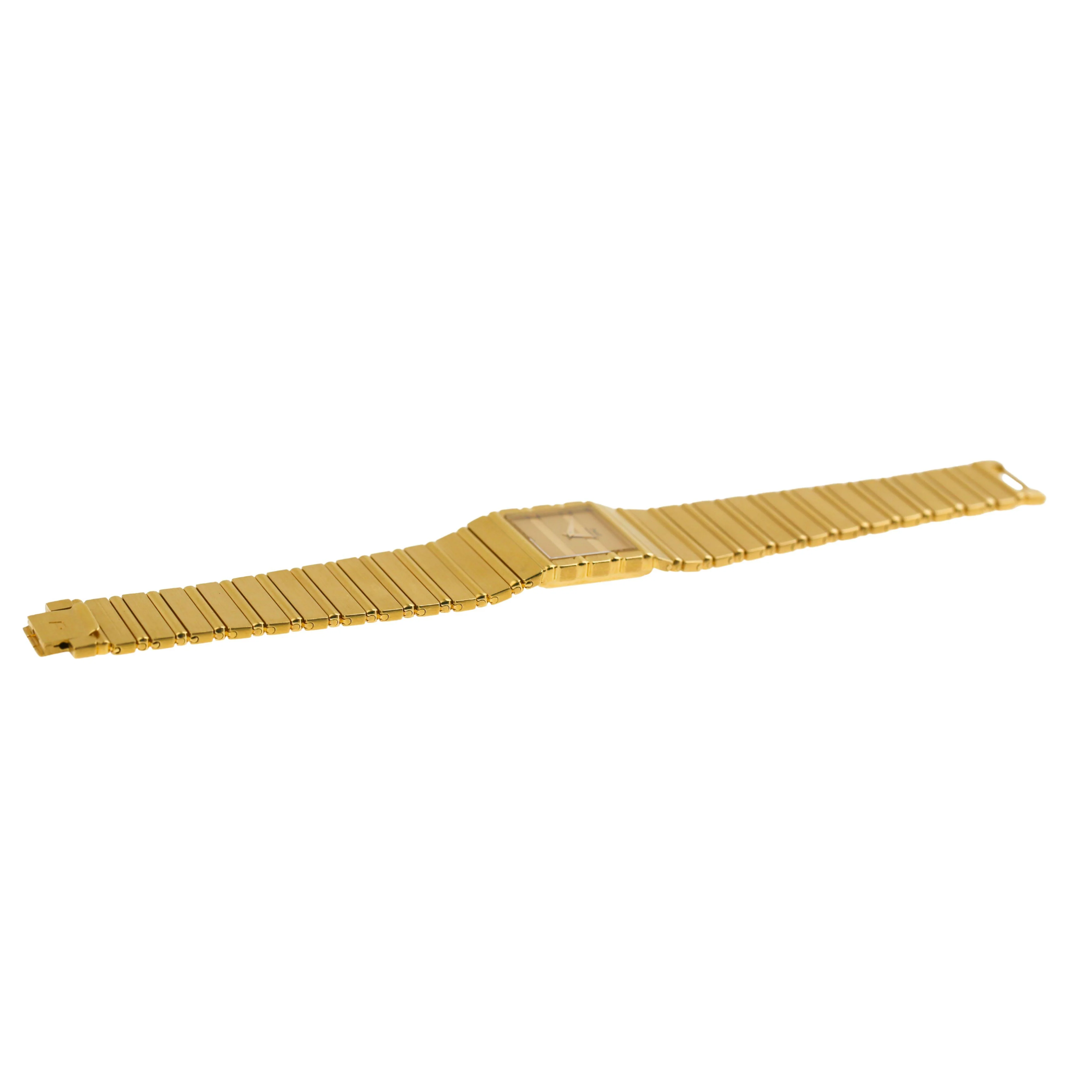 Vintage Piaget Polo 7131 C 701 18K Gold Integral Bracelet Watch - Image 6