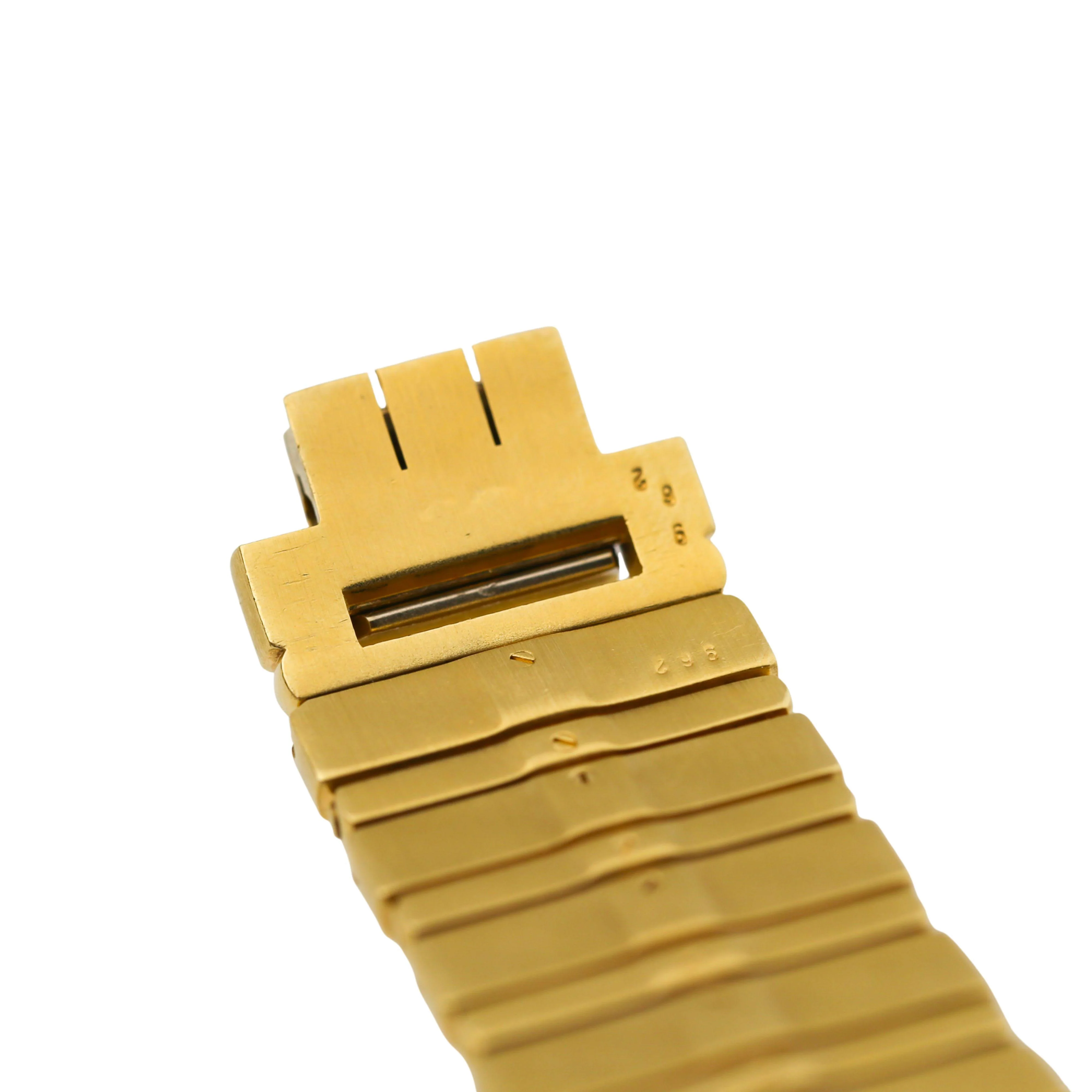 Vintage Piaget Polo 7131 C 701 18K Gold Integral Bracelet Watch - Image 9