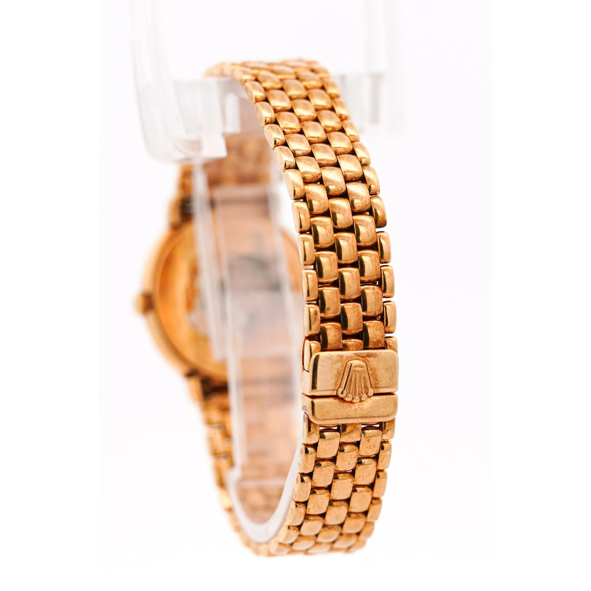 Vintage Rolex Cellini 6621 18K Yellow Gold White Dial Quartz Bracelet Watch - Image 4
