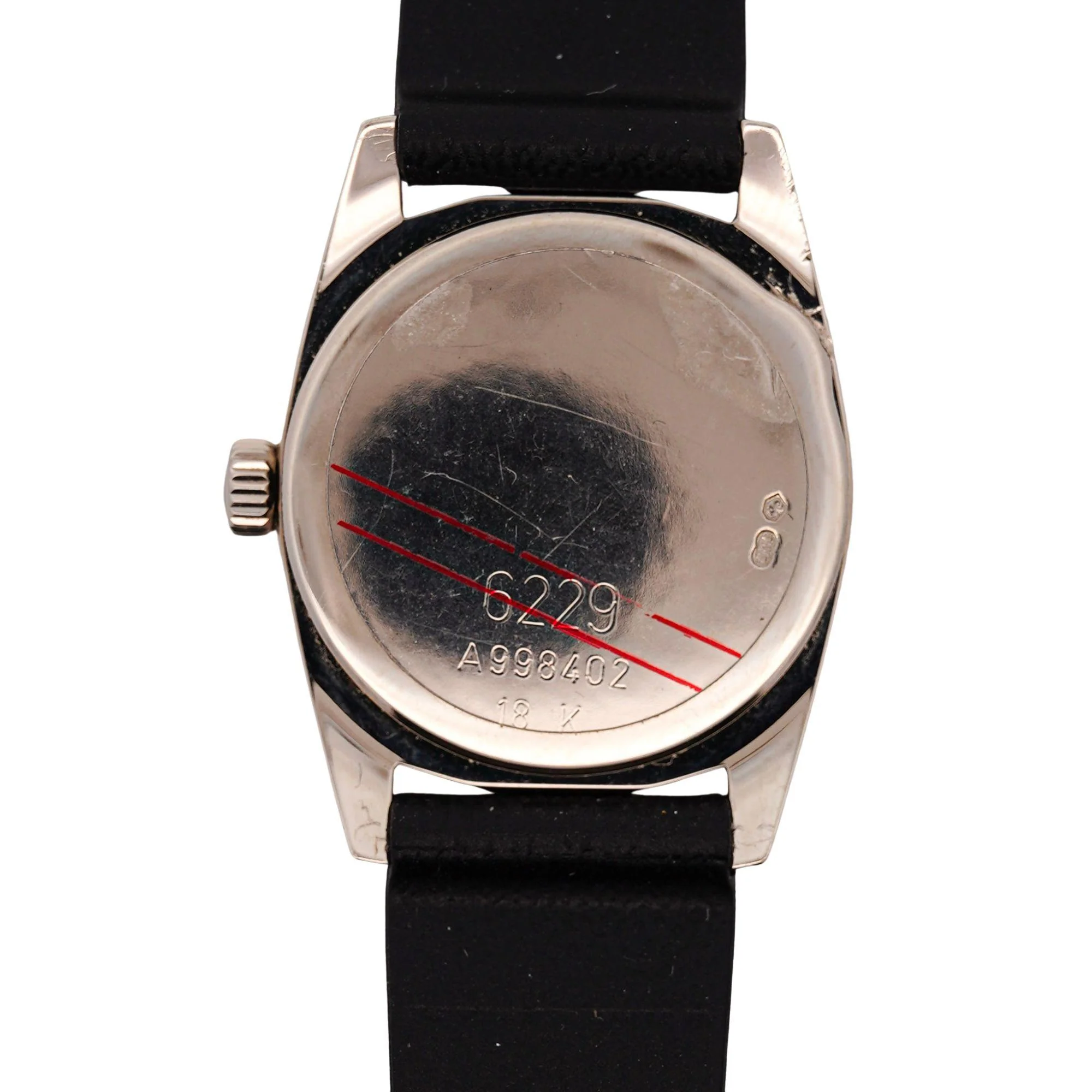 Vintage Rolex Cellini Danaos 18K Rose Gold Black Dial Ladies Quartz Watch - Image 5
