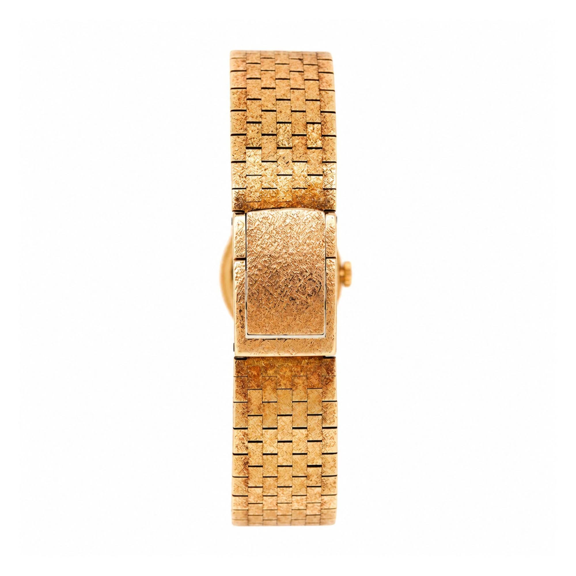 Vintage Rolex Cellini Manual Gold Frosted Integral Bracelet Watch - Image 9