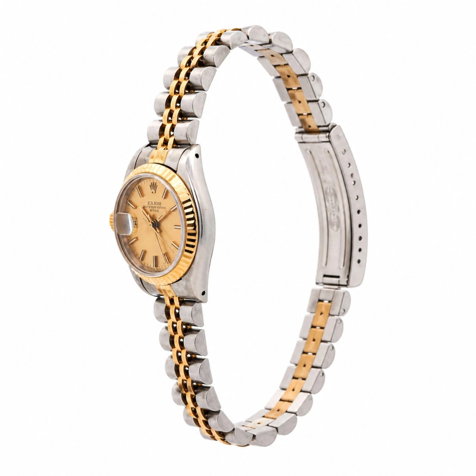 Vintage Rolex Datejust 26mm Two Tone 18K Gold Steel Fluted Bezel Jubilee Watch - Image 5
