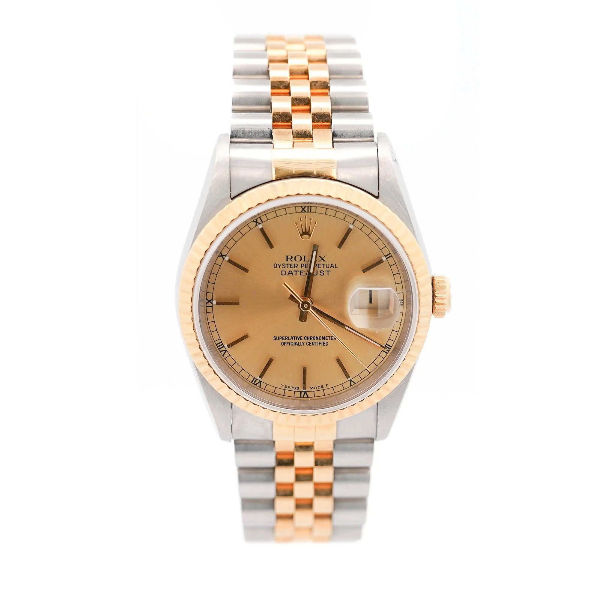 Vintage Rolex DateJust 36mm Two Tone On Jubilee Date 1995 Watch - Image 3