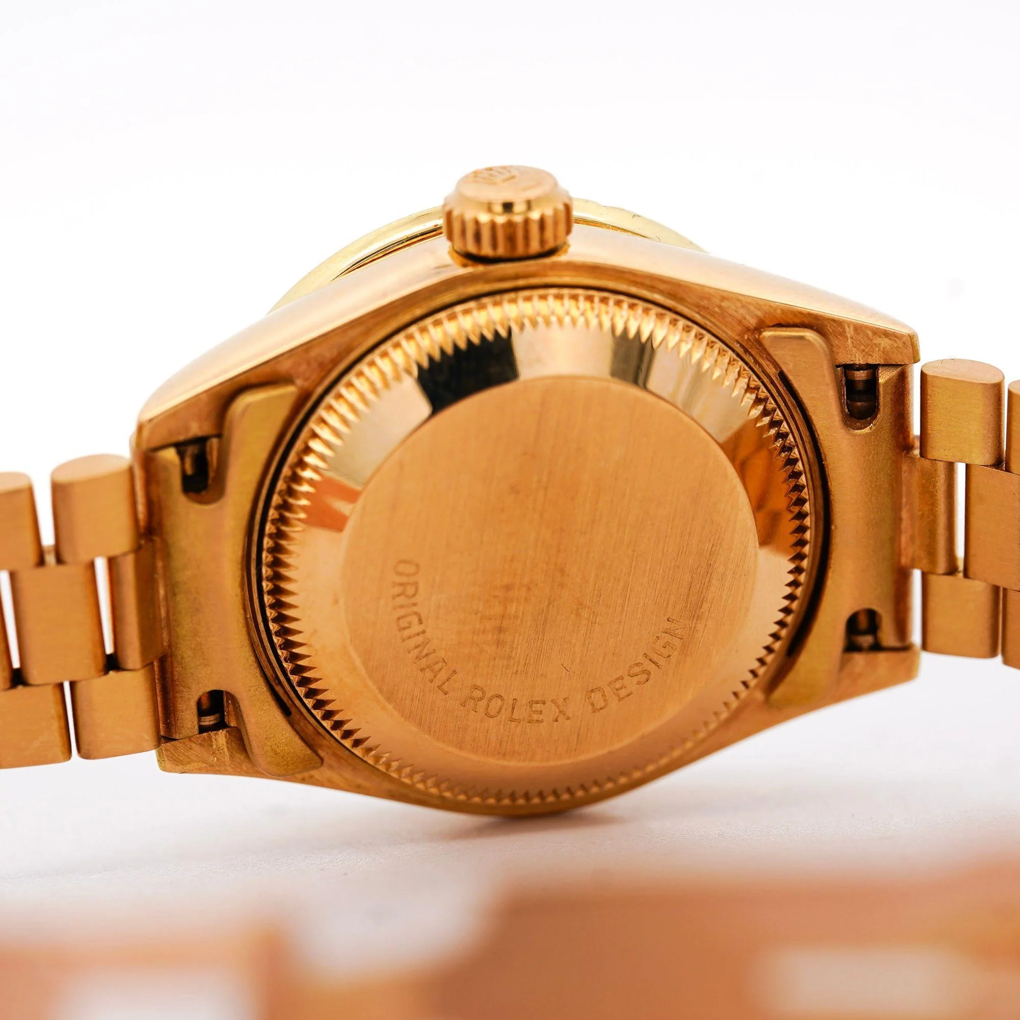 Vintage Rolex Datejust Presidential Diamond Ruby 18K Gold Watch - Image 9