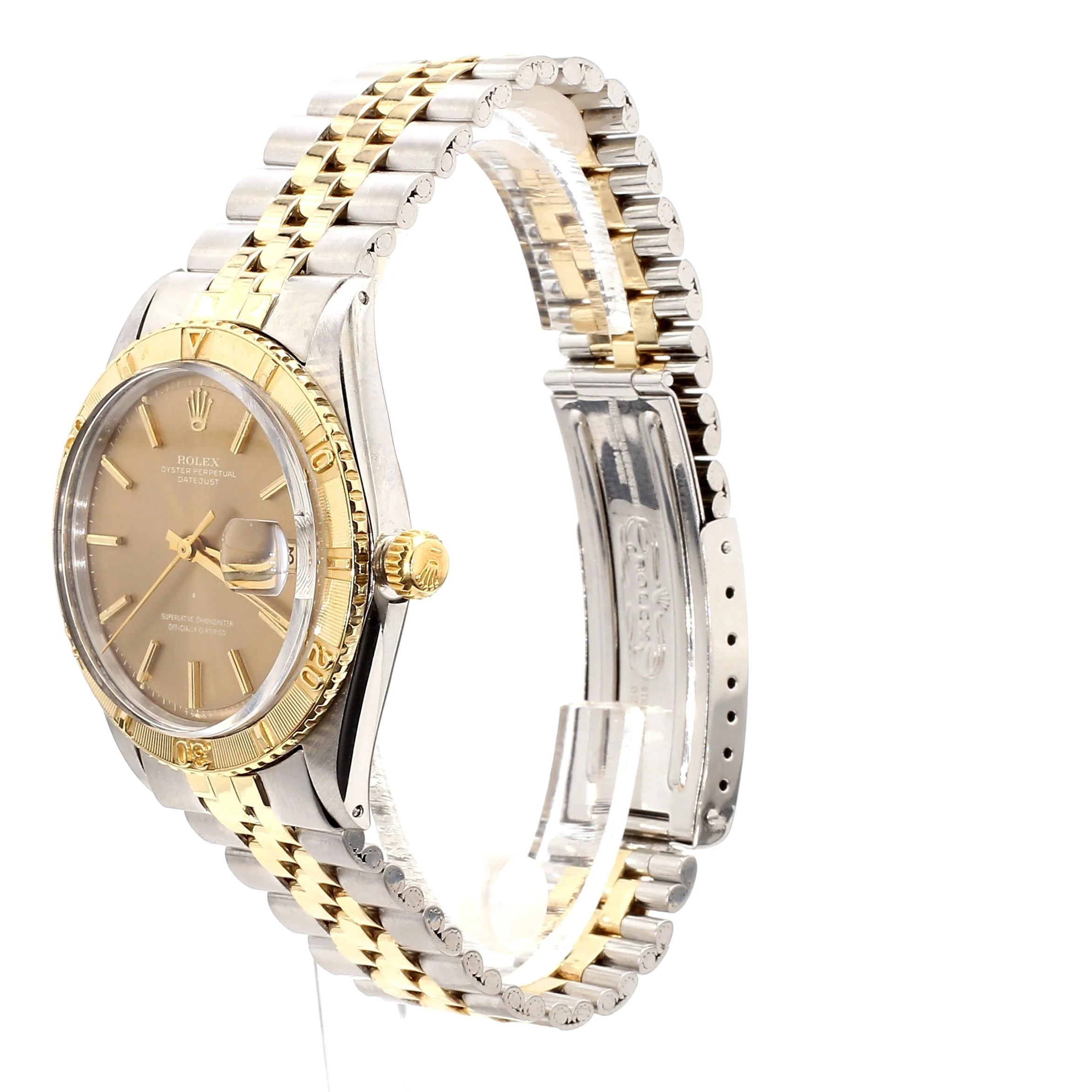 Vintage Rolex Datejust Thunderbird Turn-O-Graph Two Tone Gold Steel Watch - Image 9