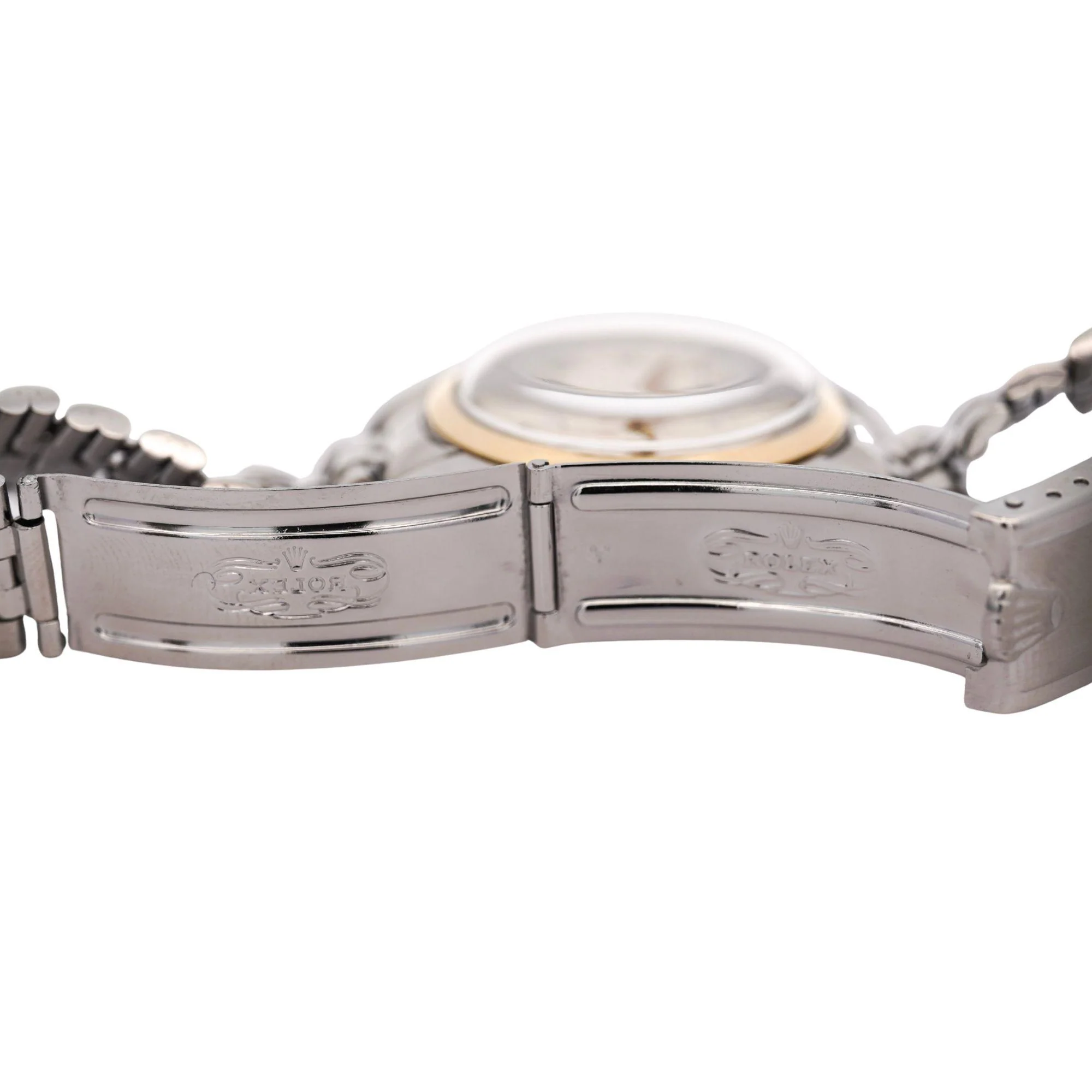 Vintage Rolex Oyster Perpetual Date Two-Tone Steel & Gold Jubilee Bracelet Watch - Image 5