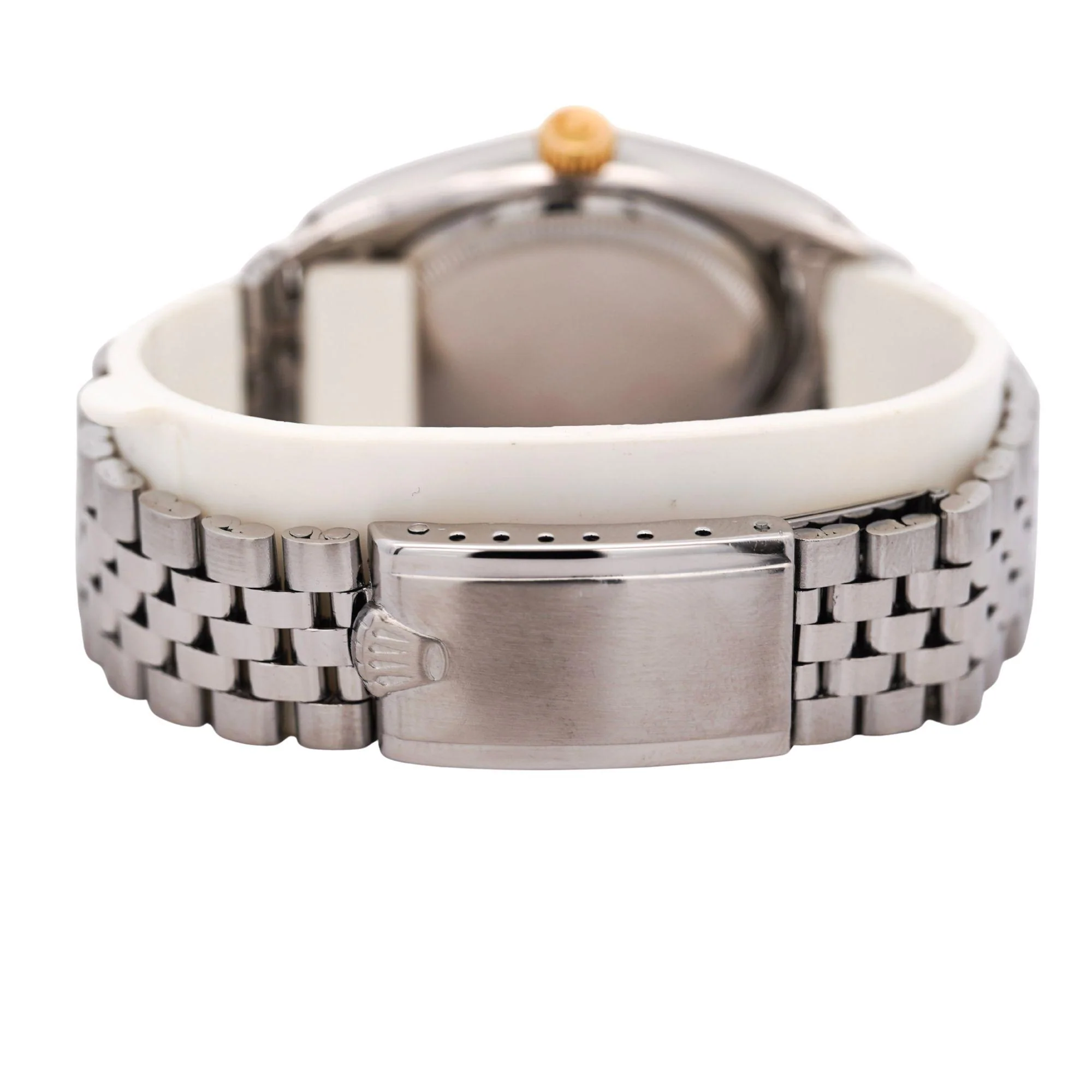 Vintage Rolex Oyster Perpetual Date Two-Tone Steel & Gold Jubilee Bracelet Watch - Image 6