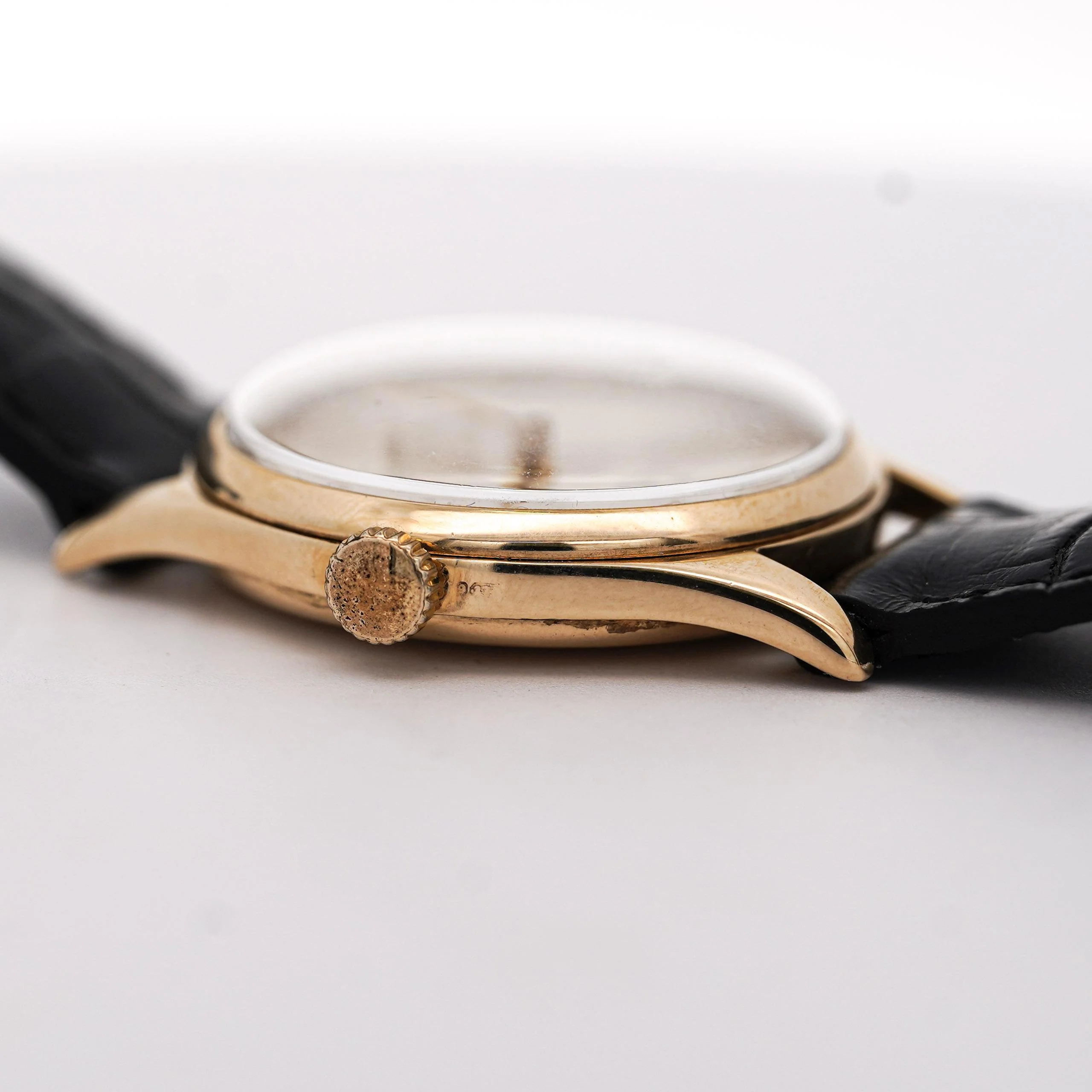 Vintage Rolex Precision 12325 Gold Manual Wind Sub Dial On Leather Watch - Image 5
